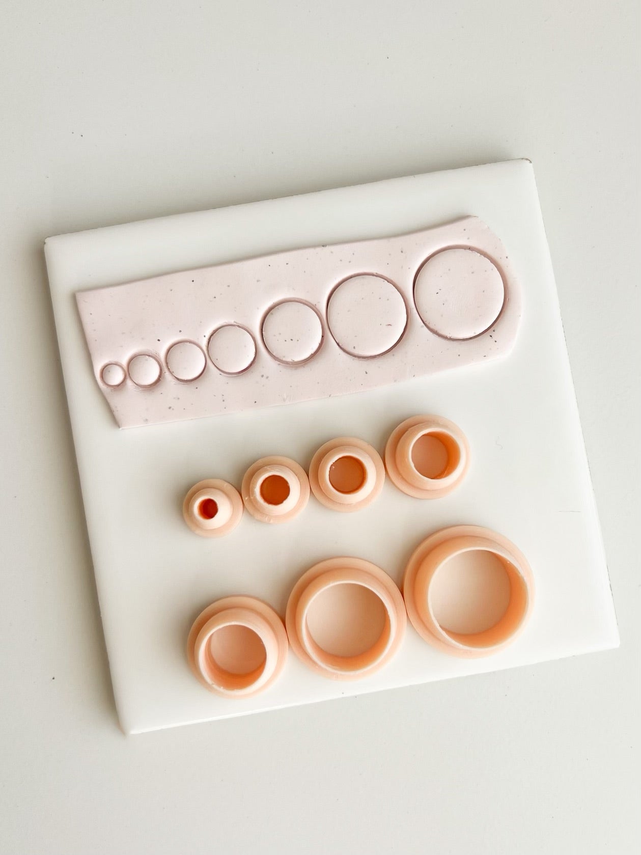 Circle Set Clay Cutter | Circle Set Polymer Clay Cutter for DIY Geometric Earrings Minimalist-Themed Jewelry and Handmade Modern Accessories