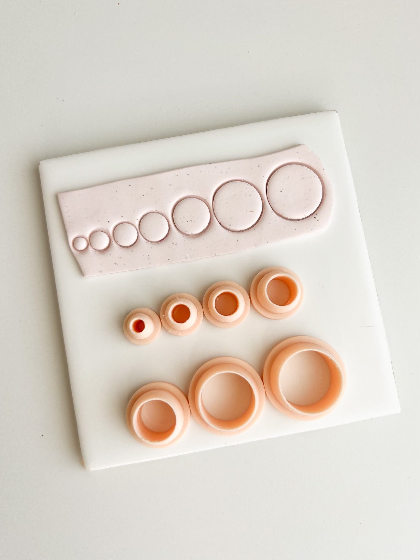 Circle Set Clay Cutter | Circle Set Polymer Clay Cutter for DIY Geometric Earrings Minimalist-Themed Jewelry and Handmade Modern Accessories