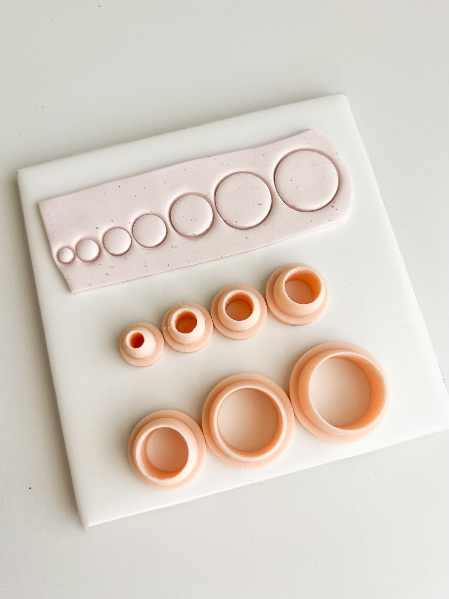 Circle Set Clay Cutter | Circle Set Polymer Clay Cutter for DIY Geometric Earrings Minimalist-Themed Jewelry and Handmade Modern Accessories