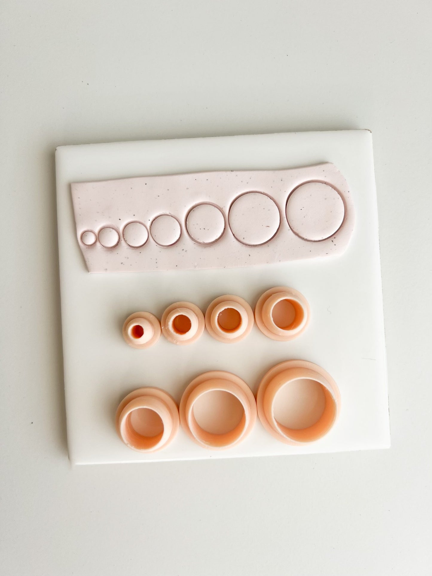 Circle Set Clay Cutter | Circle Set Polymer Clay Cutter for DIY Geometric Earrings Minimalist-Themed Jewelry and Handmade Modern Accessories