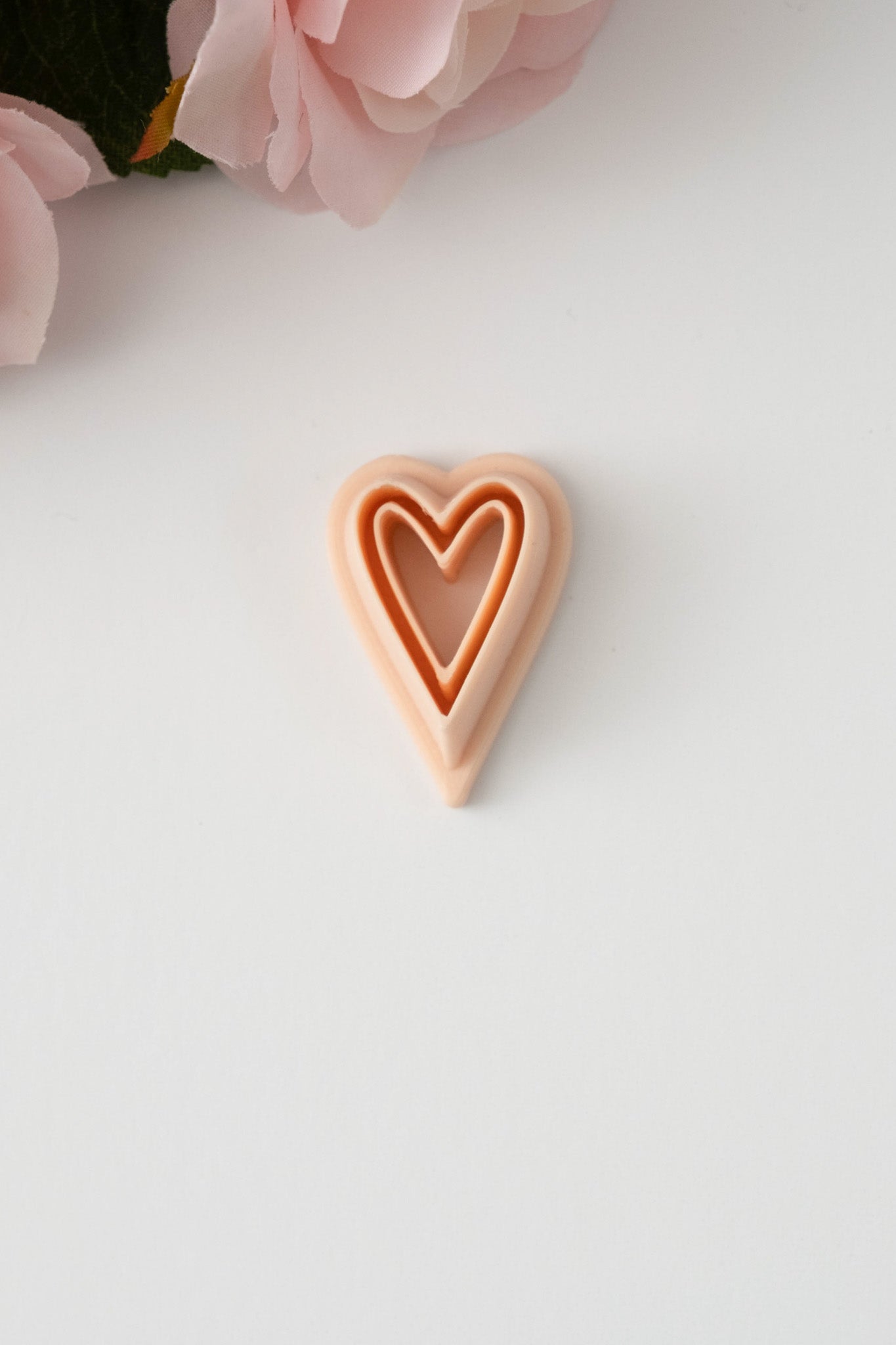 Heart Emboss No. 2 Clay Cutter | Embossed Heart No. 2 Polymer Clay Cutter for Romantic Earrings DIY Valentine's Jewelry and Wedding Decor
