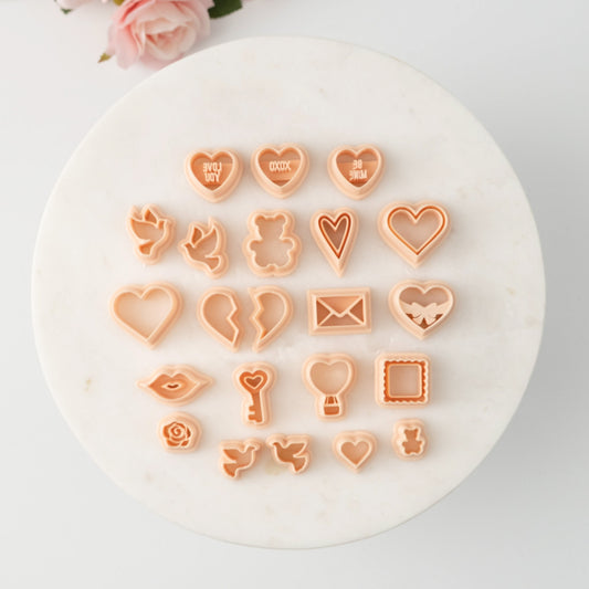 Valentine Bundle Clay Cutter Set | Heart-Shaped Polymer Clay Cutter Collection for DIY Jewelry and Crafts