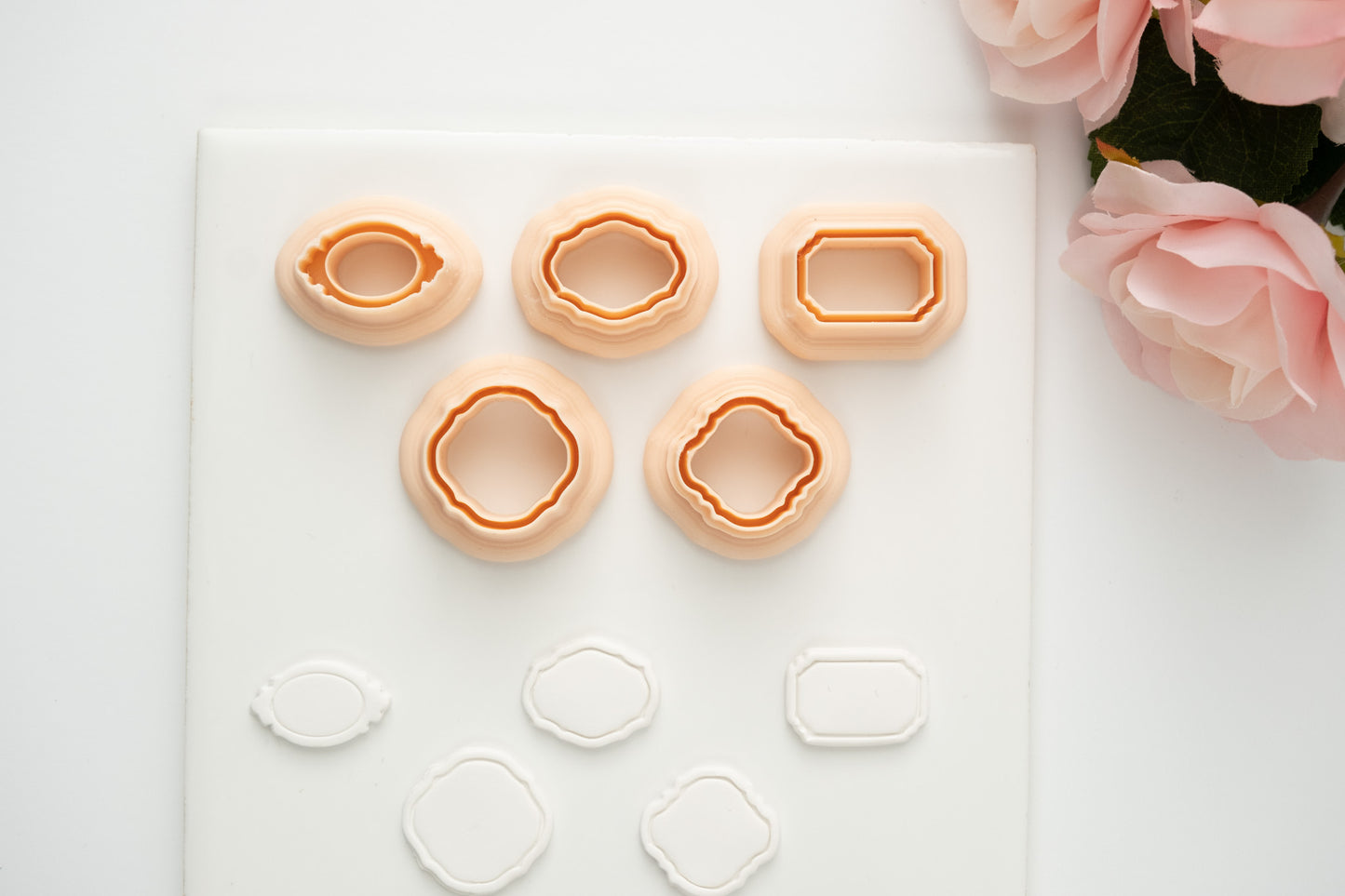 Embossed Elegant Shape Set Clay Cutter | Elegant Embossed Polymer Clay Cutter Set for DIY Earrings Luxury Jewelry and Fancy Handmade Designs