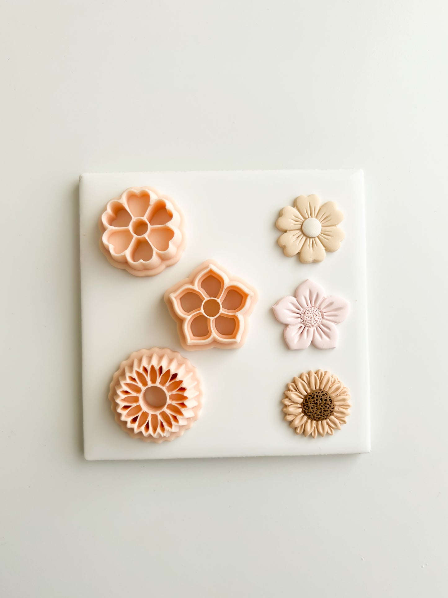 Floral Trio Set Clay Cutter | Floral Trio Set Polymer Clay Cutter for DIY Nature Earrings Floral-Themed Jewelry and Handmade Botanical Accessories