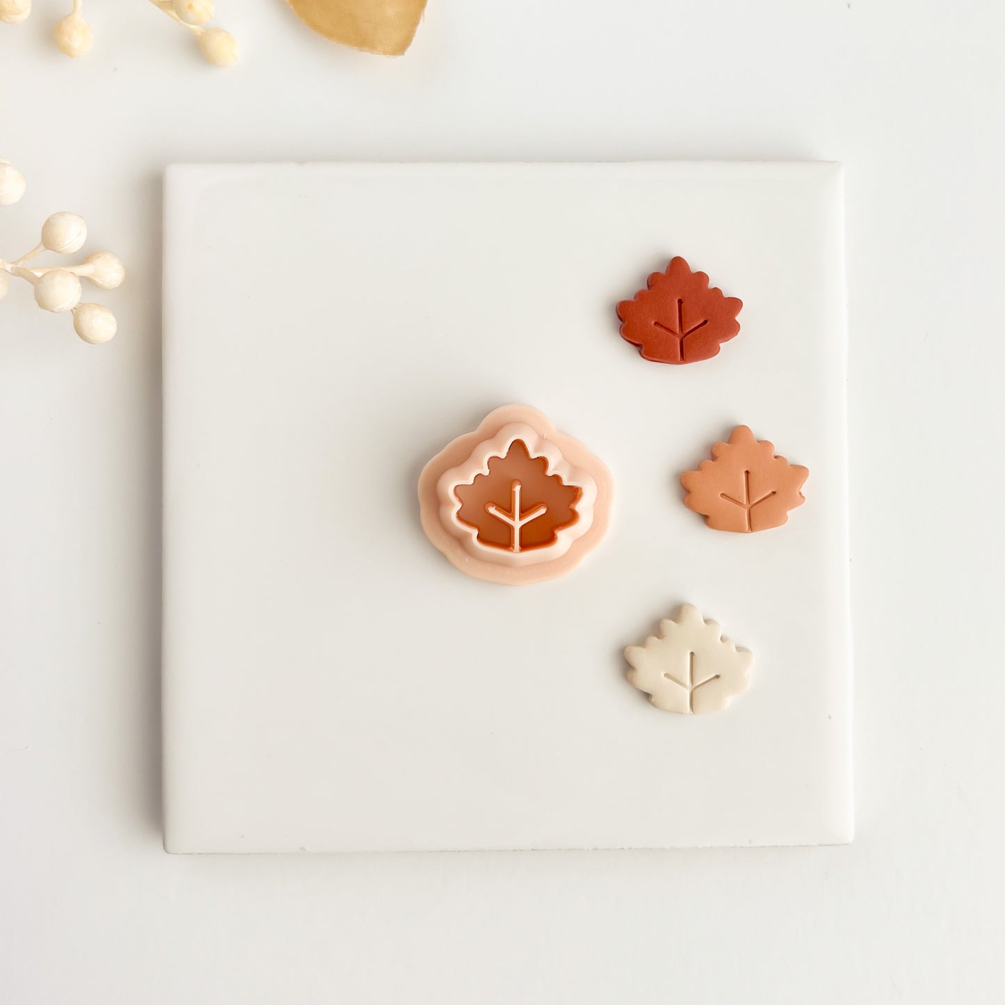 Maple Leaf No. 2 Clay Cutter | Fall Maple Leaf Polymer Clay Cutter for Earrings DIY Autumn Crafts Handmade Jewelry Making