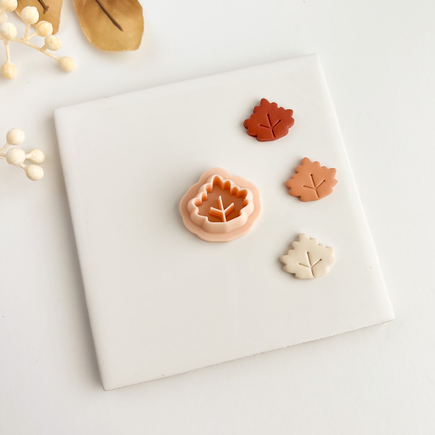 Maple Leaf No. 2 Clay Cutter | Fall Maple Leaf Polymer Clay Cutter for Earrings DIY Autumn Crafts Handmade Jewelry Making