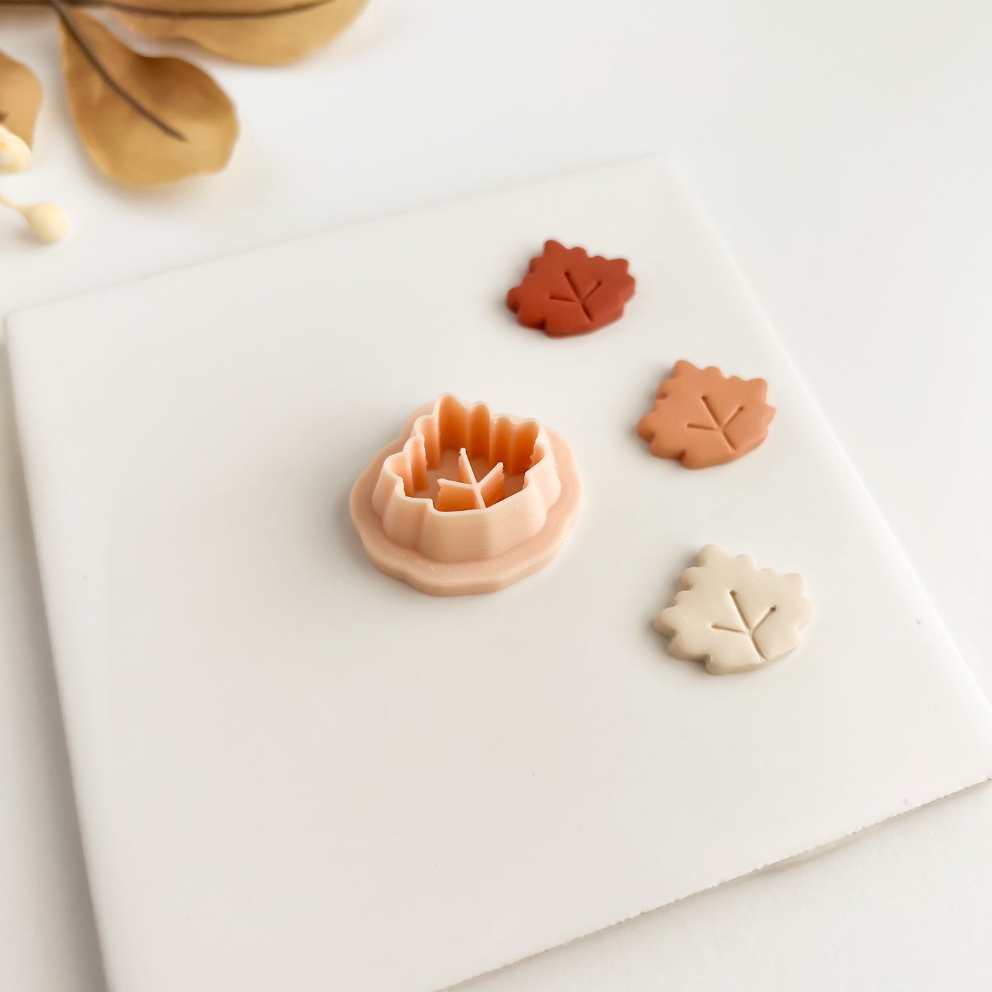 Maple Leaf No. 2 Clay Cutter | Fall Maple Leaf Polymer Clay Cutter for Earrings DIY Autumn Crafts Handmade Jewelry Making