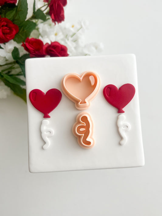 Heart Balloon Clay Cutter | Heart Balloon Polymer Clay Cutter for DIY Valentine Earrings Cute Love-Themed Jewelry and Handmade Sweet Accessories