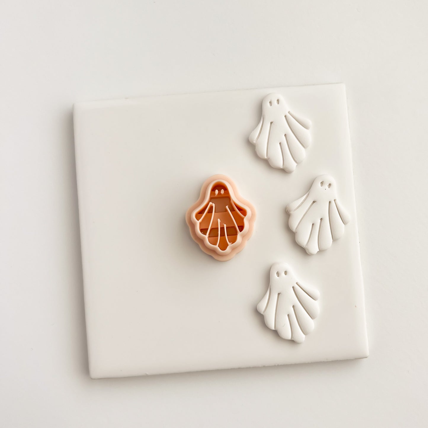 Ghost No. 4 Clay Cutter | Ghost No. 4 Polymer Clay Cutter for DIY Halloween Jewelry Spooky Earrings and Ghost-Themed Crafts