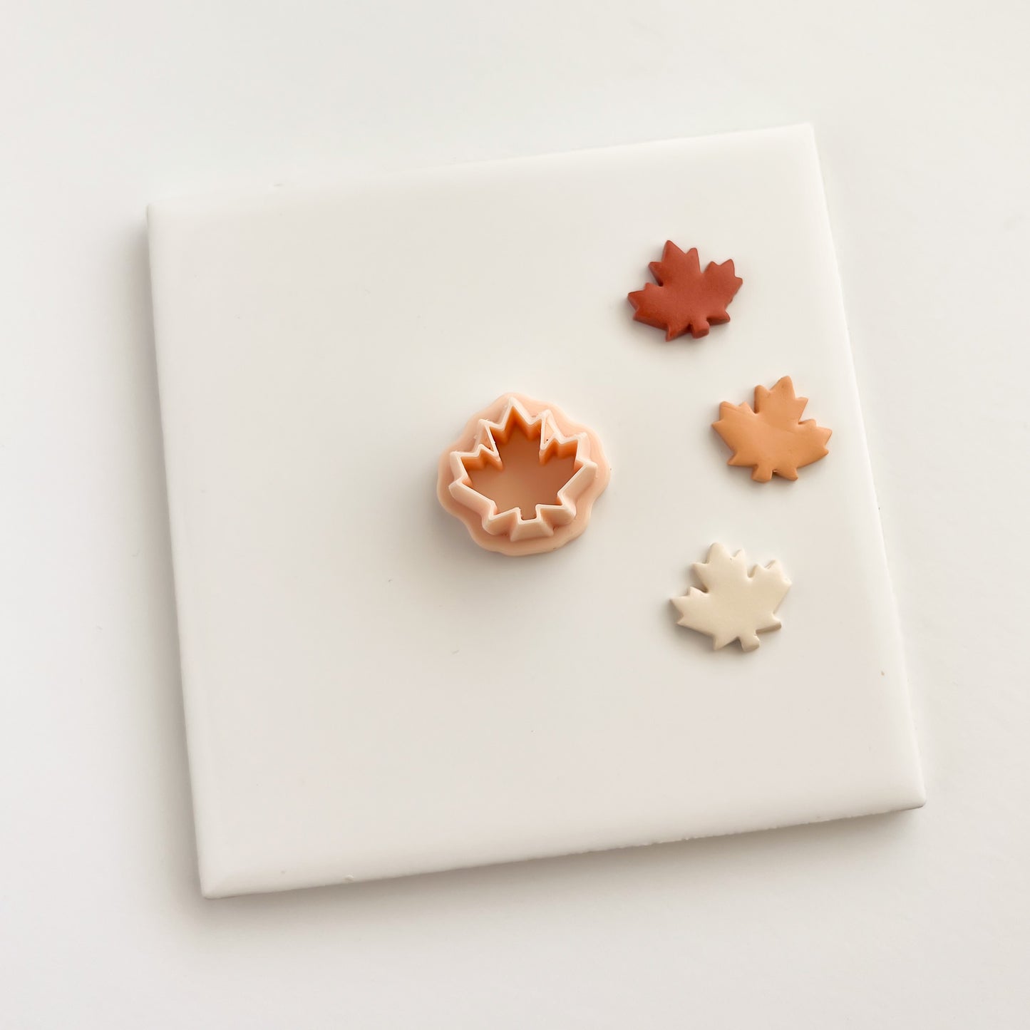 Maple Leaf No. 3 Clay Cutter | Fall Maple Leaf Polymer Clay Cutter for DIY Earrings Autumn Jewelry Making Handmade Clay Craft Supplies
