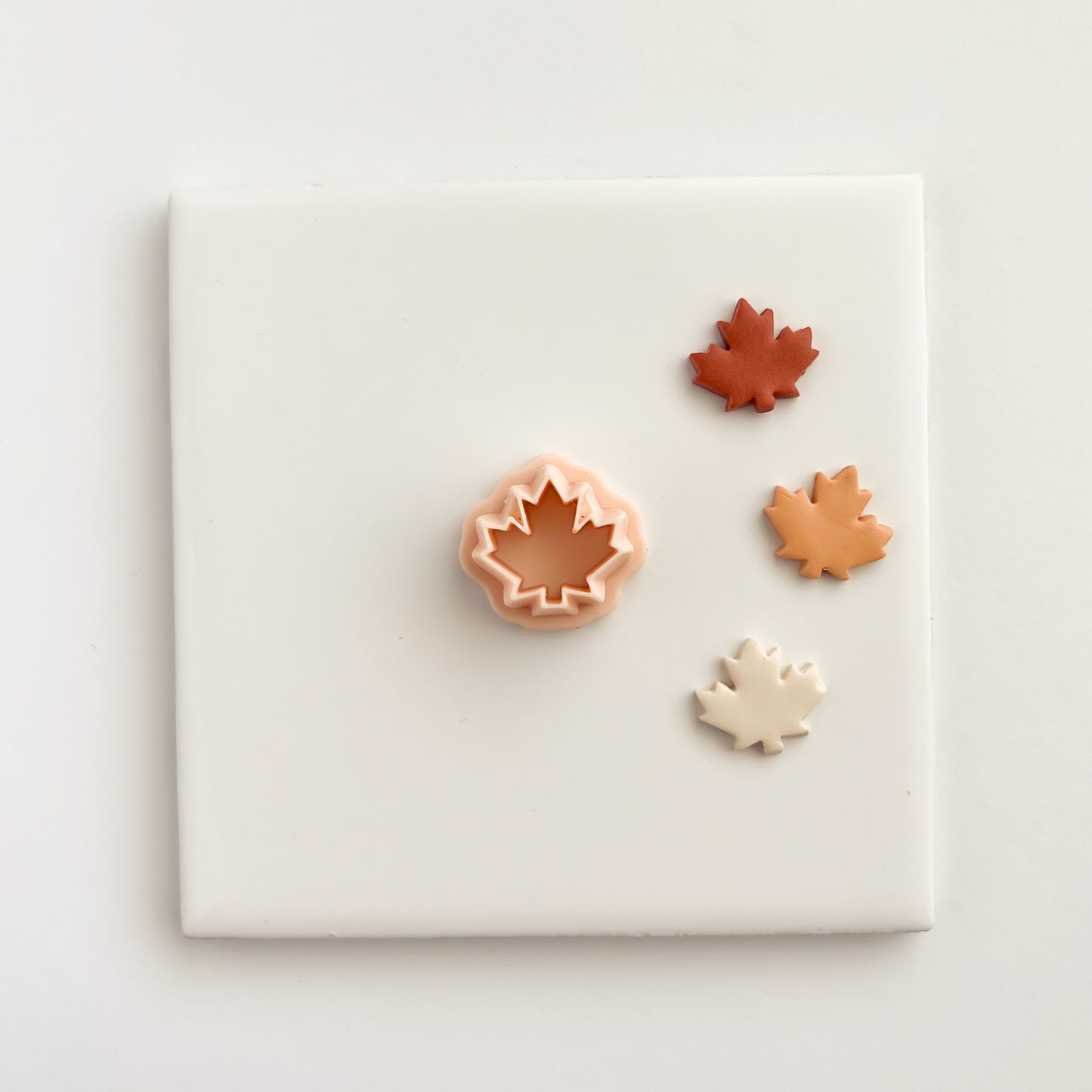 Maple Leaf No. 3 Clay Cutter | Fall Maple Leaf Polymer Clay Cutter for DIY Earrings Autumn Jewelry Making Handmade Clay Craft Supplies