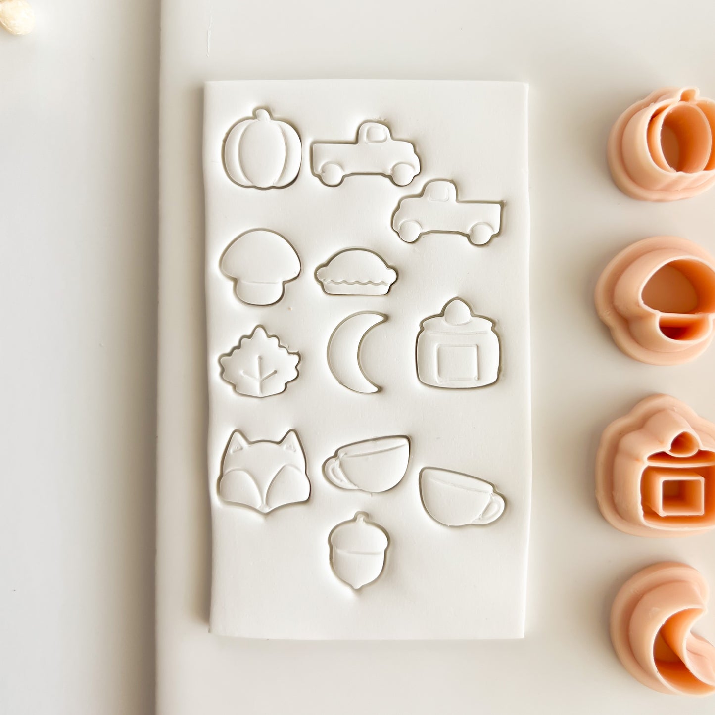 Cozy Stud Set No. 3 Clay Cutter | Cozy Stud Set No. 3 Polymer Clay Cutter for DIY Earrings Fall Jewelry and Seasonal Handmade Crafts
