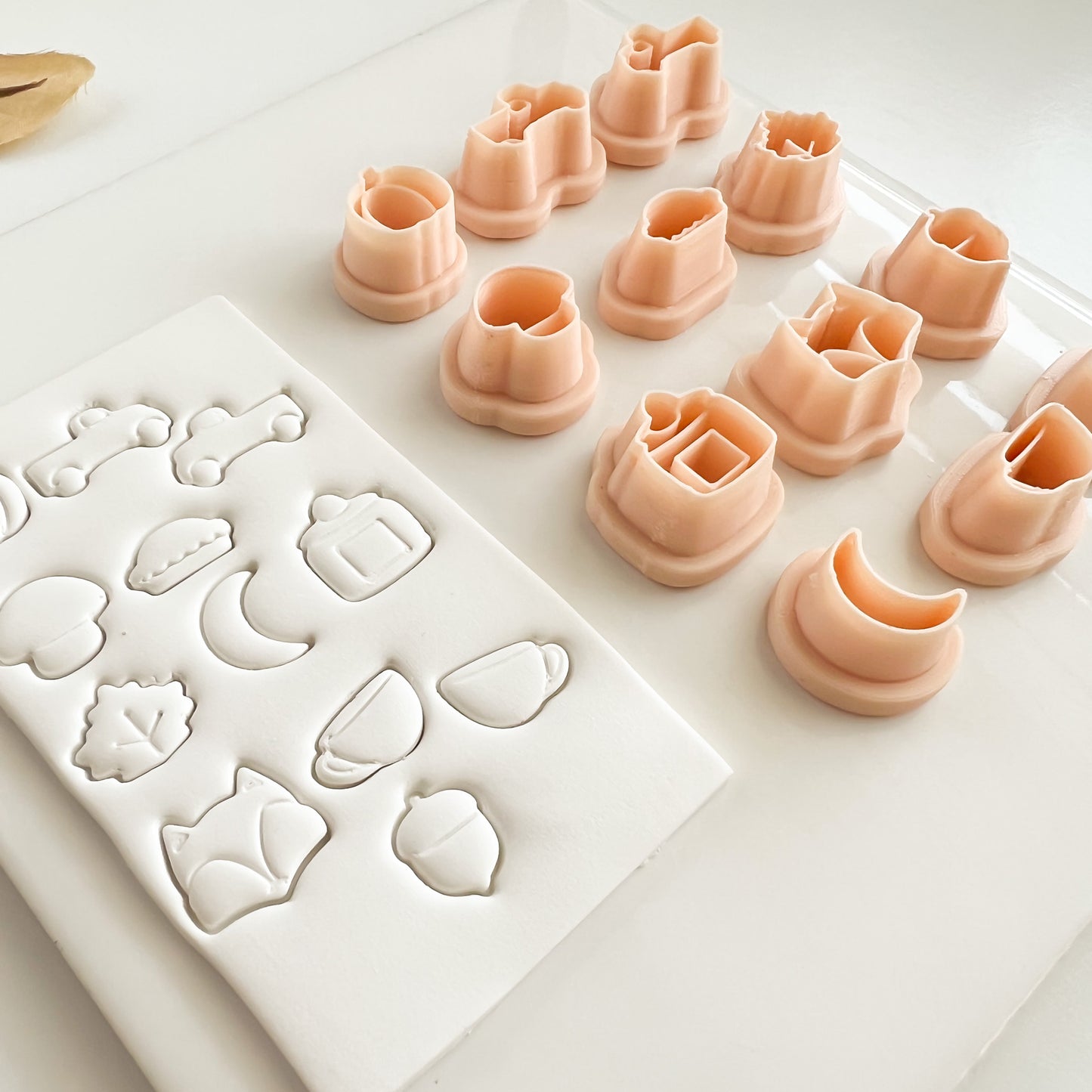 Cozy Stud Set No. 3 Clay Cutter | Cozy Stud Set No. 3 Polymer Clay Cutter for DIY Earrings Fall Jewelry and Seasonal Handmade Crafts