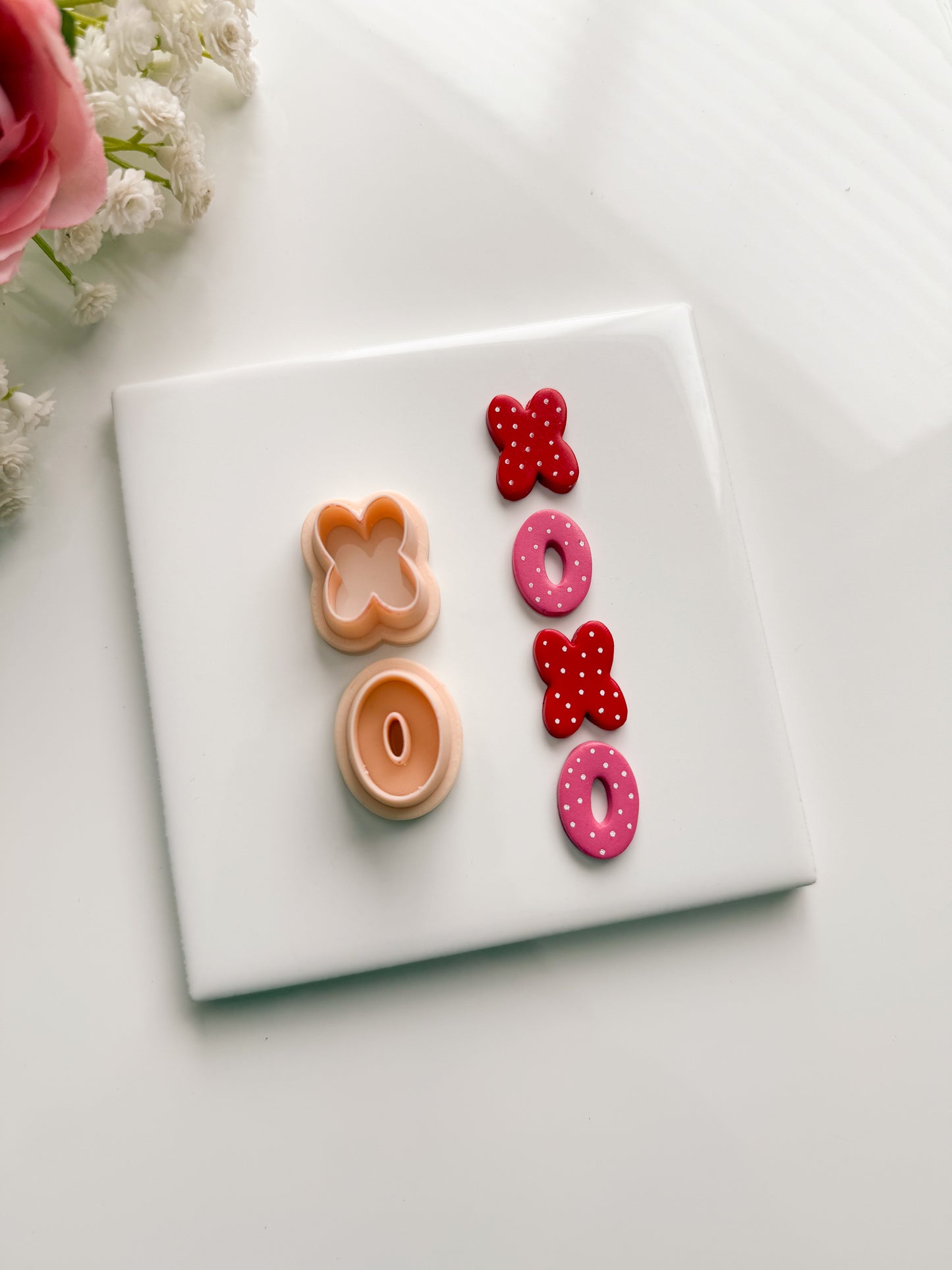 XO Valentine Letters No. 2 Clay Cutter | XO Valentine Letters No. 2 Polymer Clay Cutter for DIY Love Earrings Romantic Jewelry and Handmade Valentine's Accessories