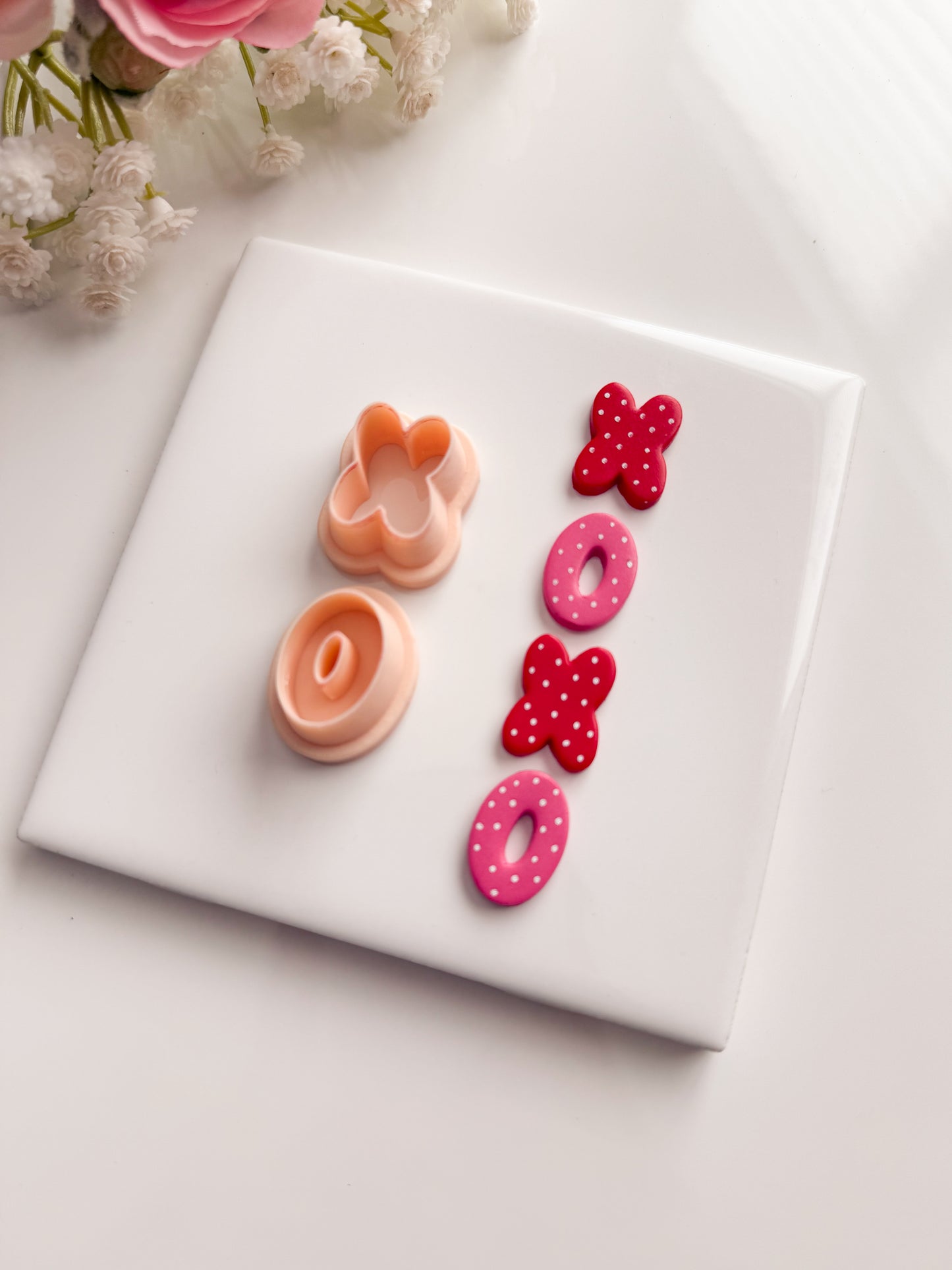XO Valentine Letters No. 2 Clay Cutter | XO Valentine Letters No. 2 Polymer Clay Cutter for DIY Love Earrings Romantic Jewelry and Handmade Valentine's Accessories