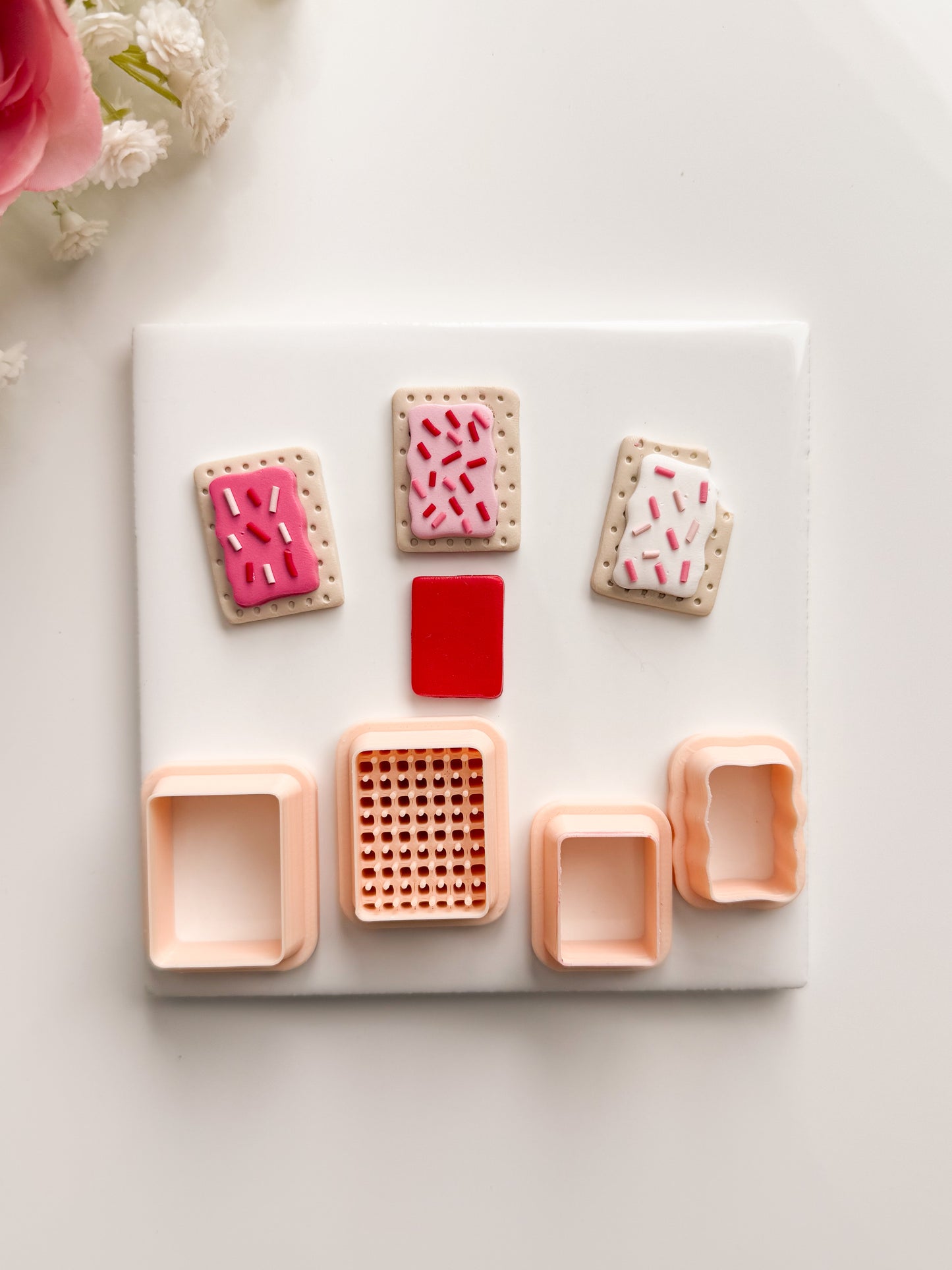 Basic Poptart Builder Clay Cutter | Basic Poptart Builder Polymer Clay Cutter for DIY Food Earrings Bakery-Themed Jewelry and Handmade Cute Accessories