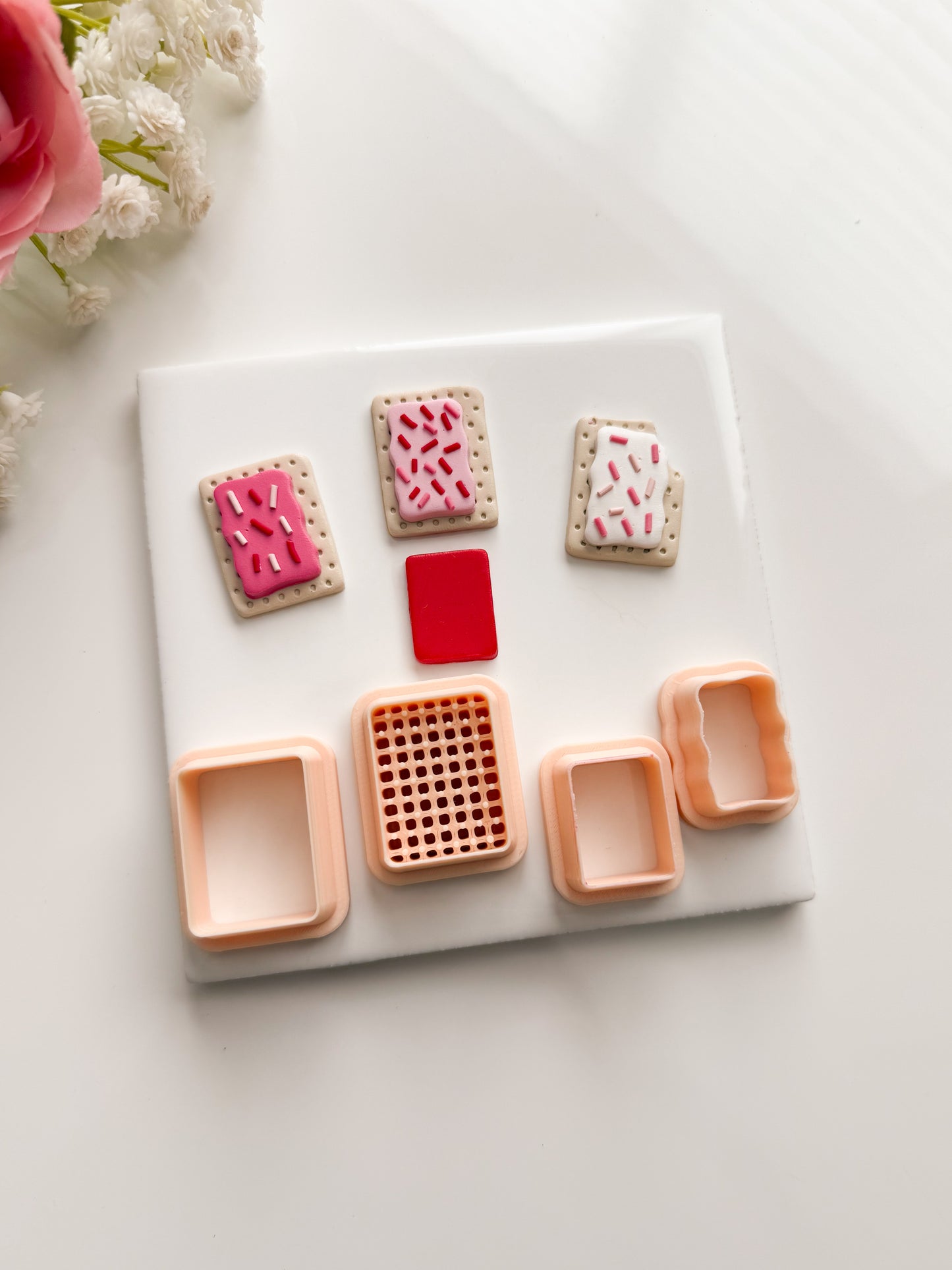 Basic Poptart Builder Clay Cutter | Basic Poptart Builder Polymer Clay Cutter for DIY Food Earrings Bakery-Themed Jewelry and Handmade Cute Accessories