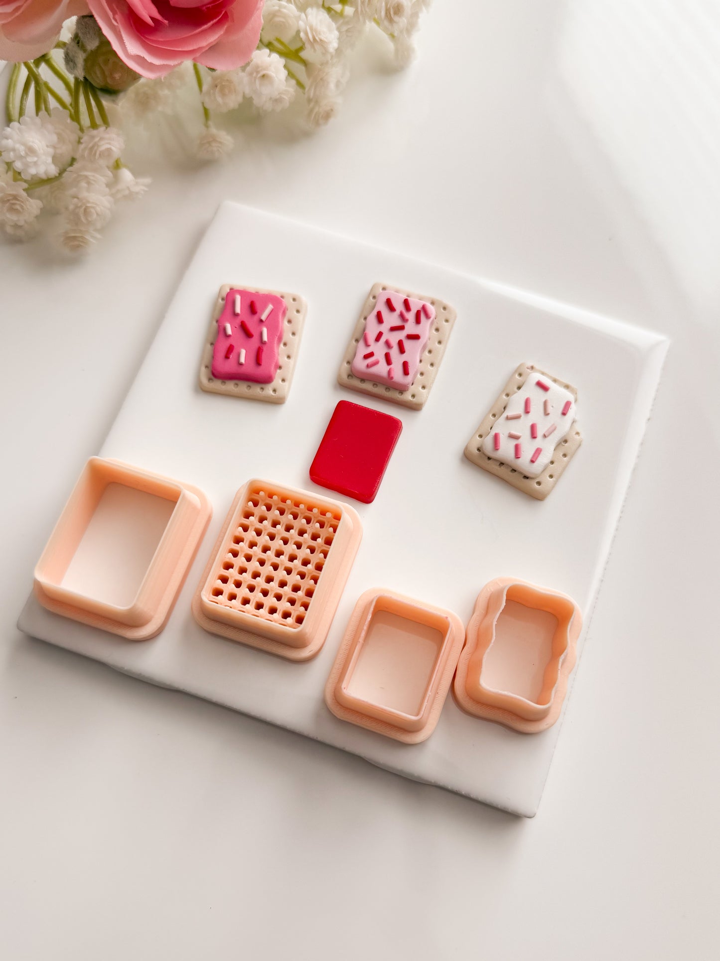 Basic Poptart Builder Clay Cutter | Basic Poptart Builder Polymer Clay Cutter for DIY Food Earrings Bakery-Themed Jewelry and Handmade Cute Accessories