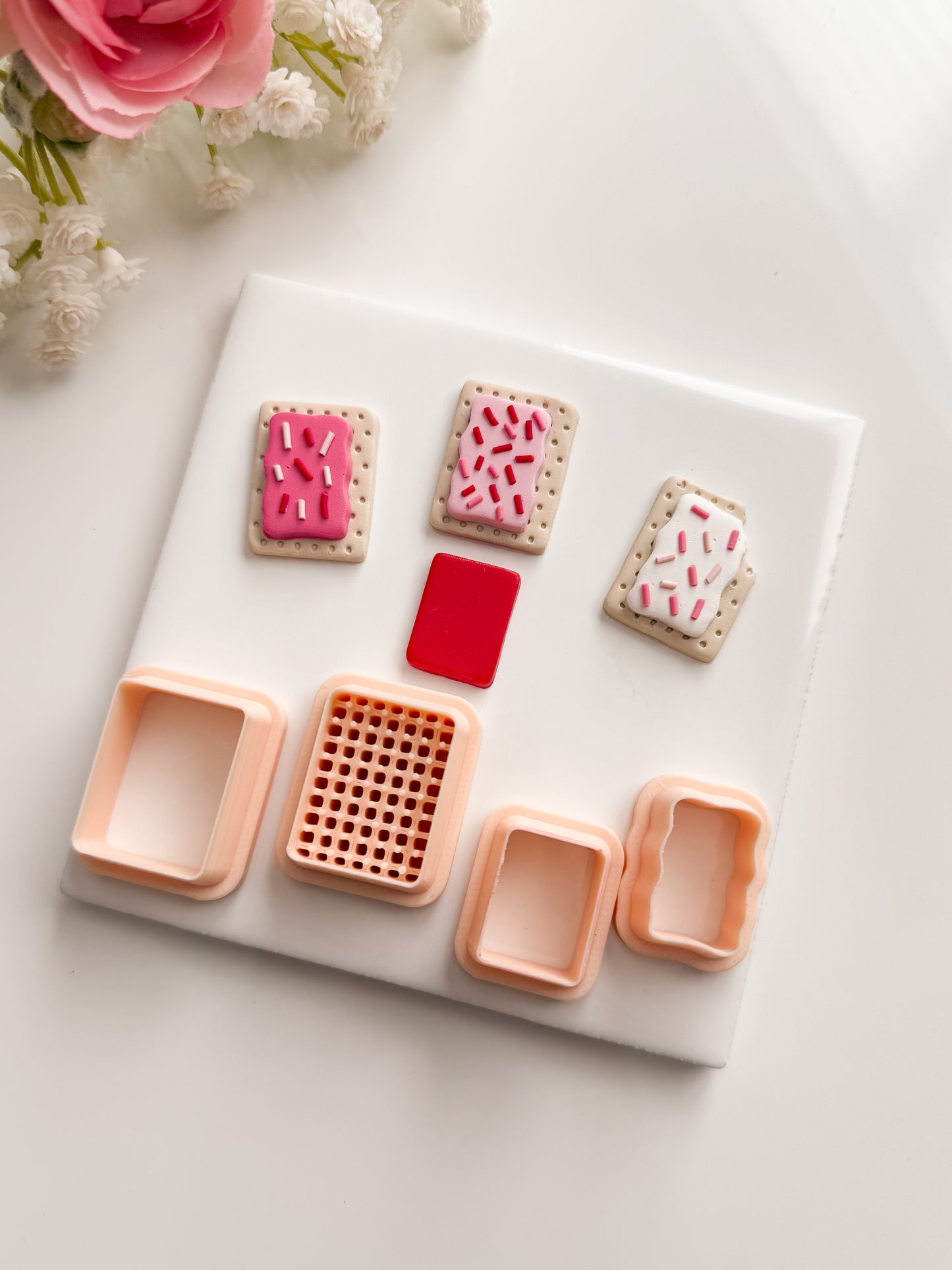 Basic Poptart Builder Clay Cutter | Basic Poptart Builder Polymer Clay Cutter for DIY Food Earrings Bakery-Themed Jewelry and Handmade Cute Accessories