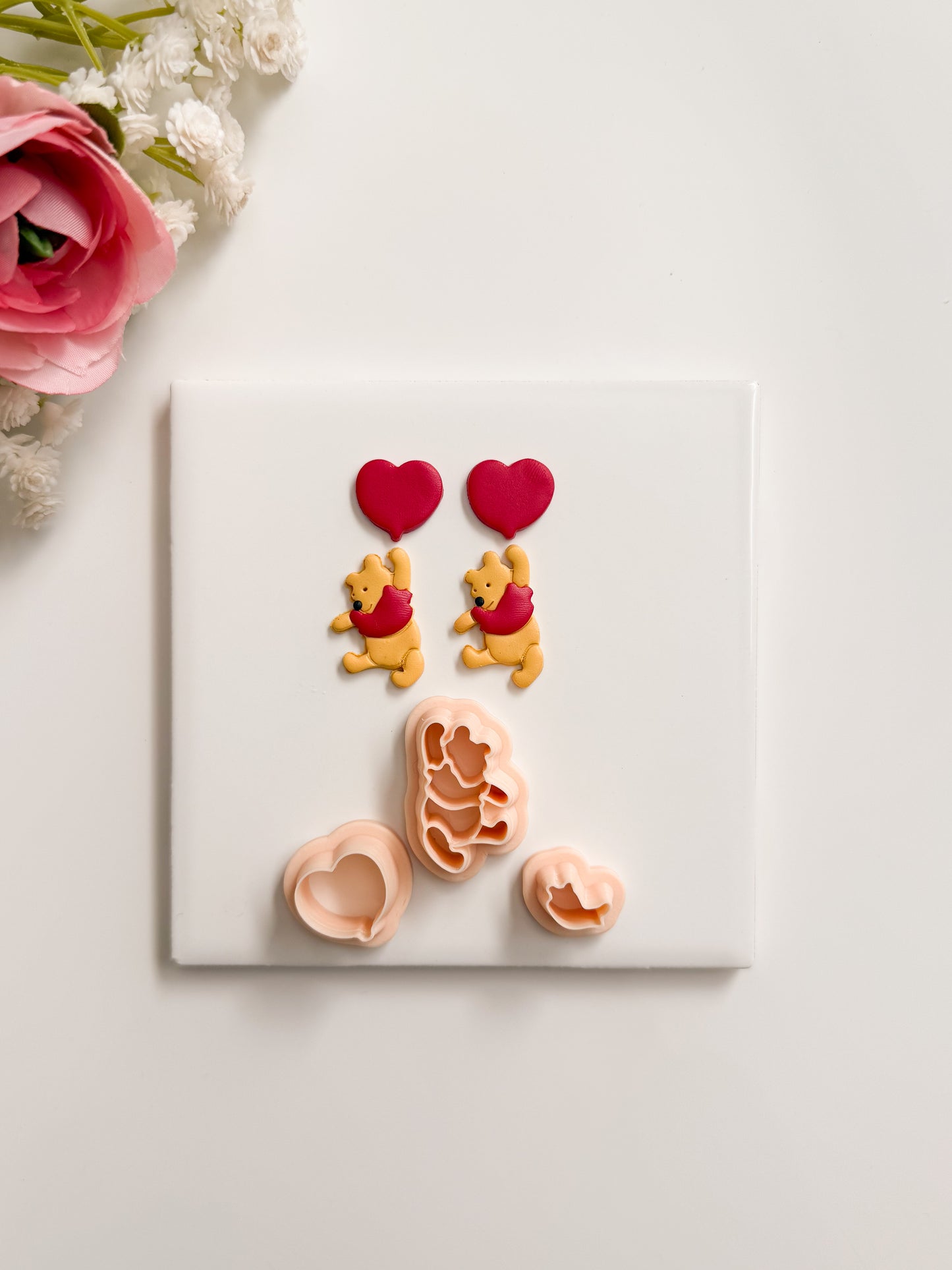 Honey Bear No. 2 Clay Cutter | Honey Bear No. 2 Polymer Clay Cutter for DIY Cute Earrings Animal-Themed Jewelry and Handmade Accessories