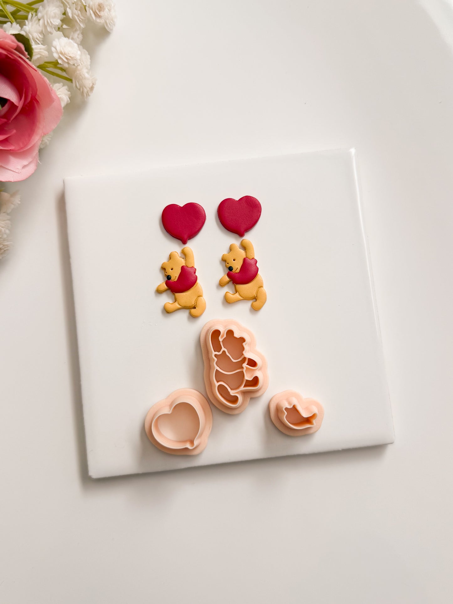 Honey Bear No. 2 Clay Cutter | Honey Bear No. 2 Polymer Clay Cutter for DIY Cute Earrings Animal-Themed Jewelry and Handmade Accessories