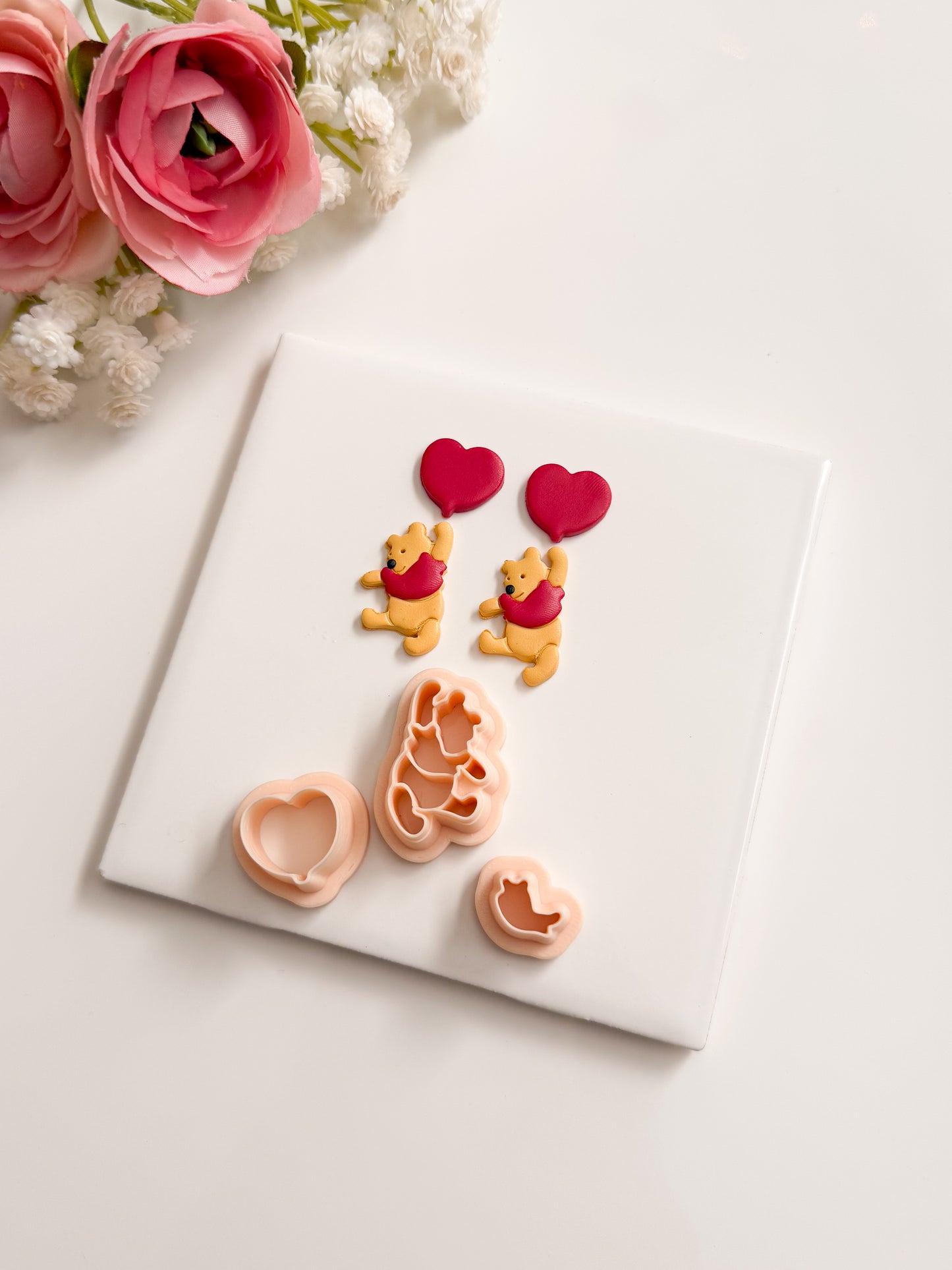 Honey Bear No. 2 Clay Cutter | Honey Bear No. 2 Polymer Clay Cutter for DIY Cute Earrings Animal-Themed Jewelry and Handmade Accessories