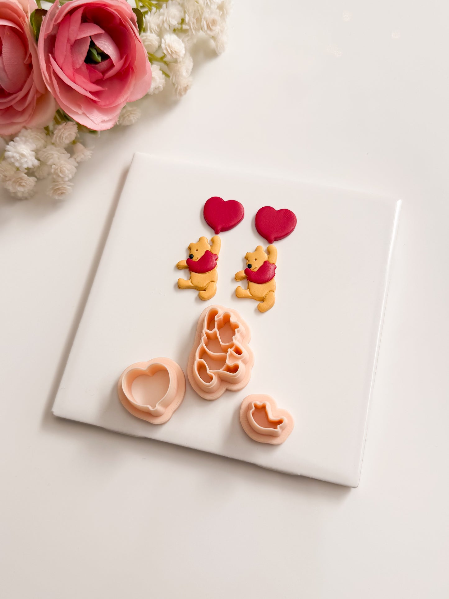 Honey Bear No. 2 Clay Cutter | Honey Bear No. 2 Polymer Clay Cutter for DIY Cute Earrings Animal-Themed Jewelry and Handmade Accessories