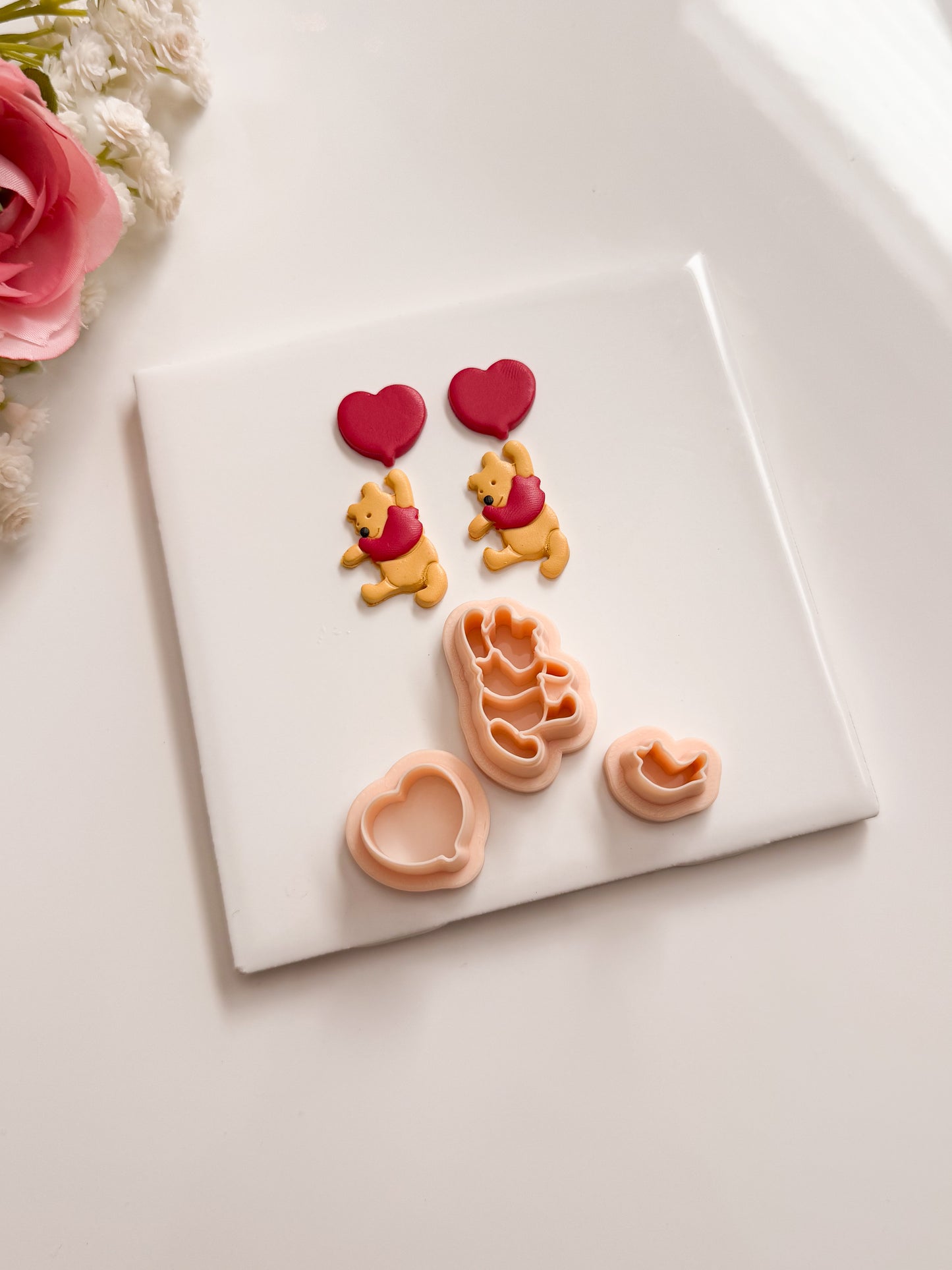 Honey Bear No. 2 Clay Cutter | Honey Bear No. 2 Polymer Clay Cutter for DIY Cute Earrings Animal-Themed Jewelry and Handmade Accessories