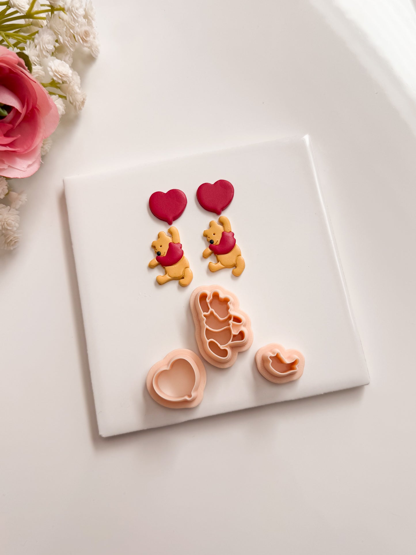 Honey Bear No. 2 Clay Cutter | Honey Bear No. 2 Polymer Clay Cutter for DIY Cute Earrings Animal-Themed Jewelry and Handmade Accessories