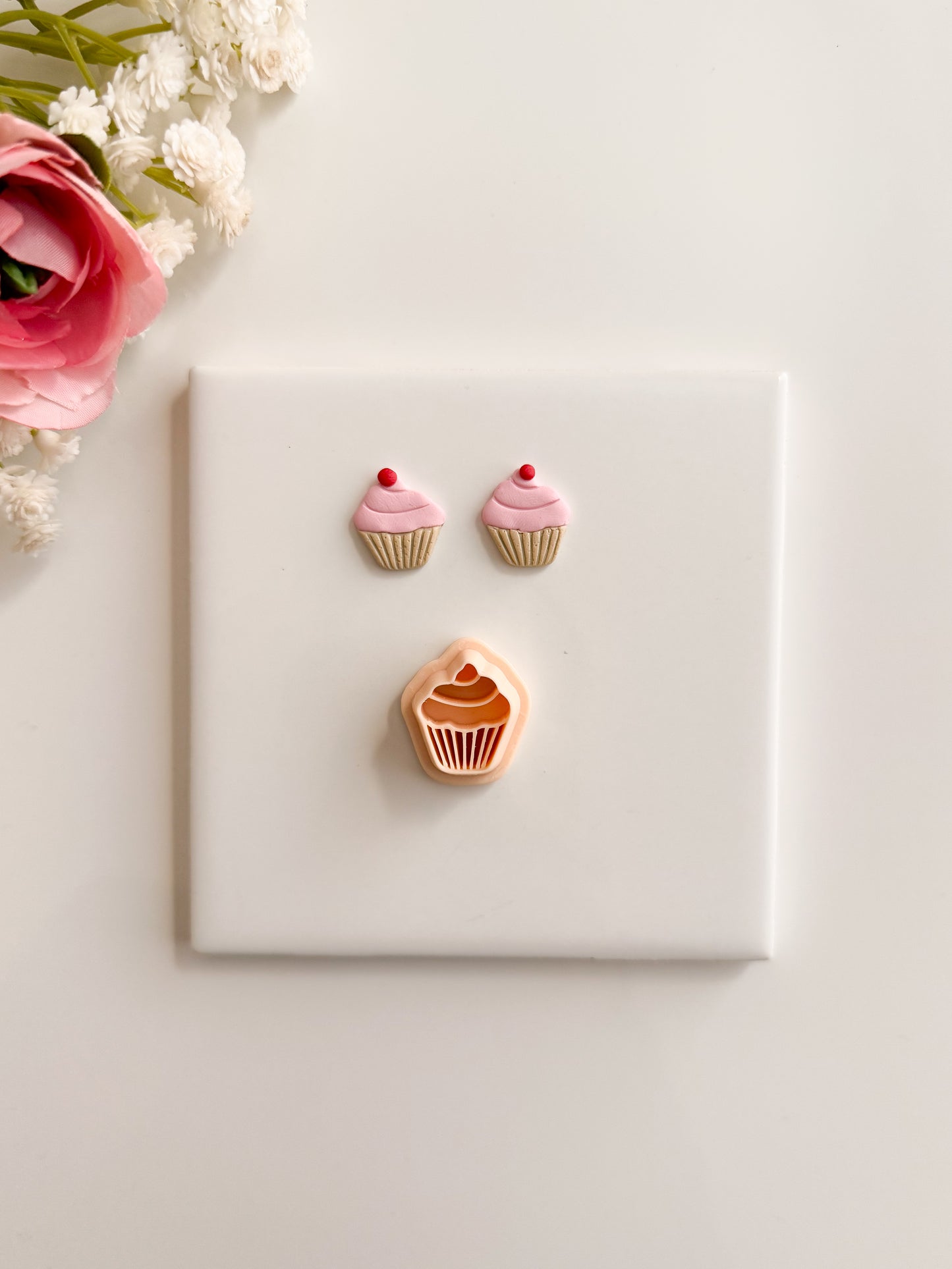 Cupcake No. 7 Clay Cutter | Cupcake No. 7 Polymer Clay Cutter for DIY Cute Earrings Food-Themed Jewelry and Handmade Fun Accessories