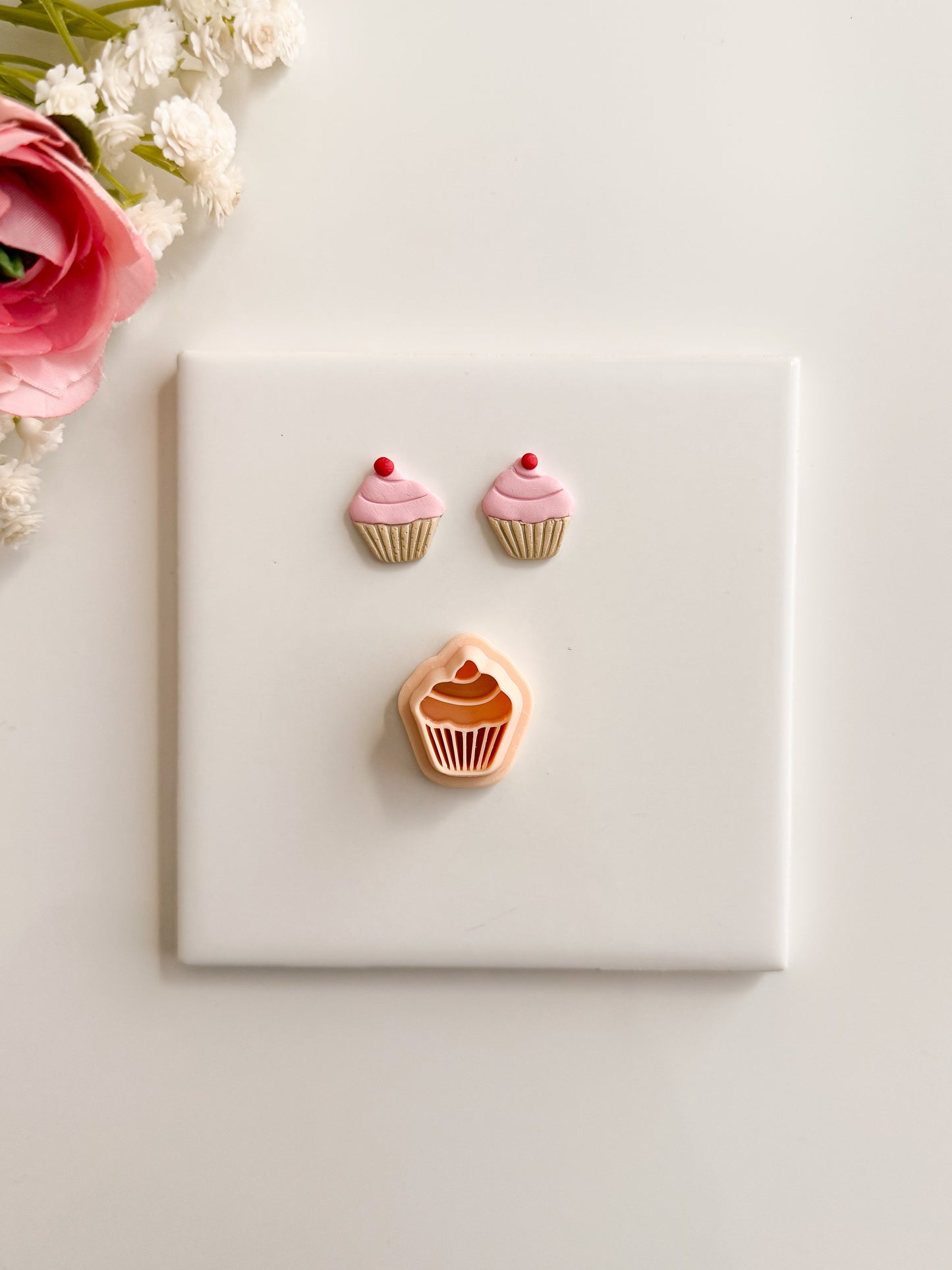 Cupcake No. 7 Clay Cutter | Cupcake No. 7 Polymer Clay Cutter for DIY Cute Earrings Food-Themed Jewelry and Handmade Fun Accessories
