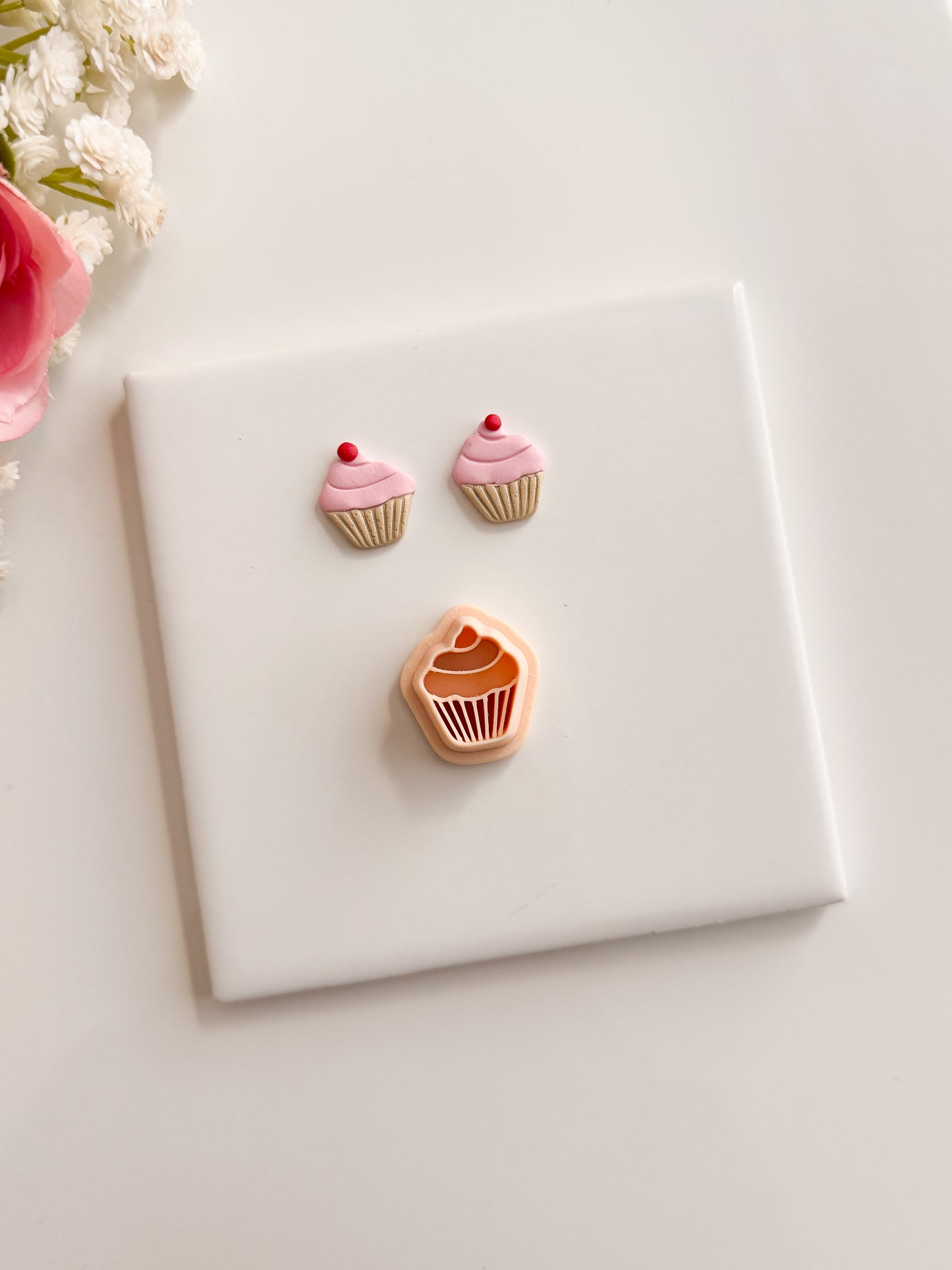 Cupcake No. 7 Clay Cutter | Cupcake No. 7 Polymer Clay Cutter for DIY Cute Earrings Food-Themed Jewelry and Handmade Fun Accessories