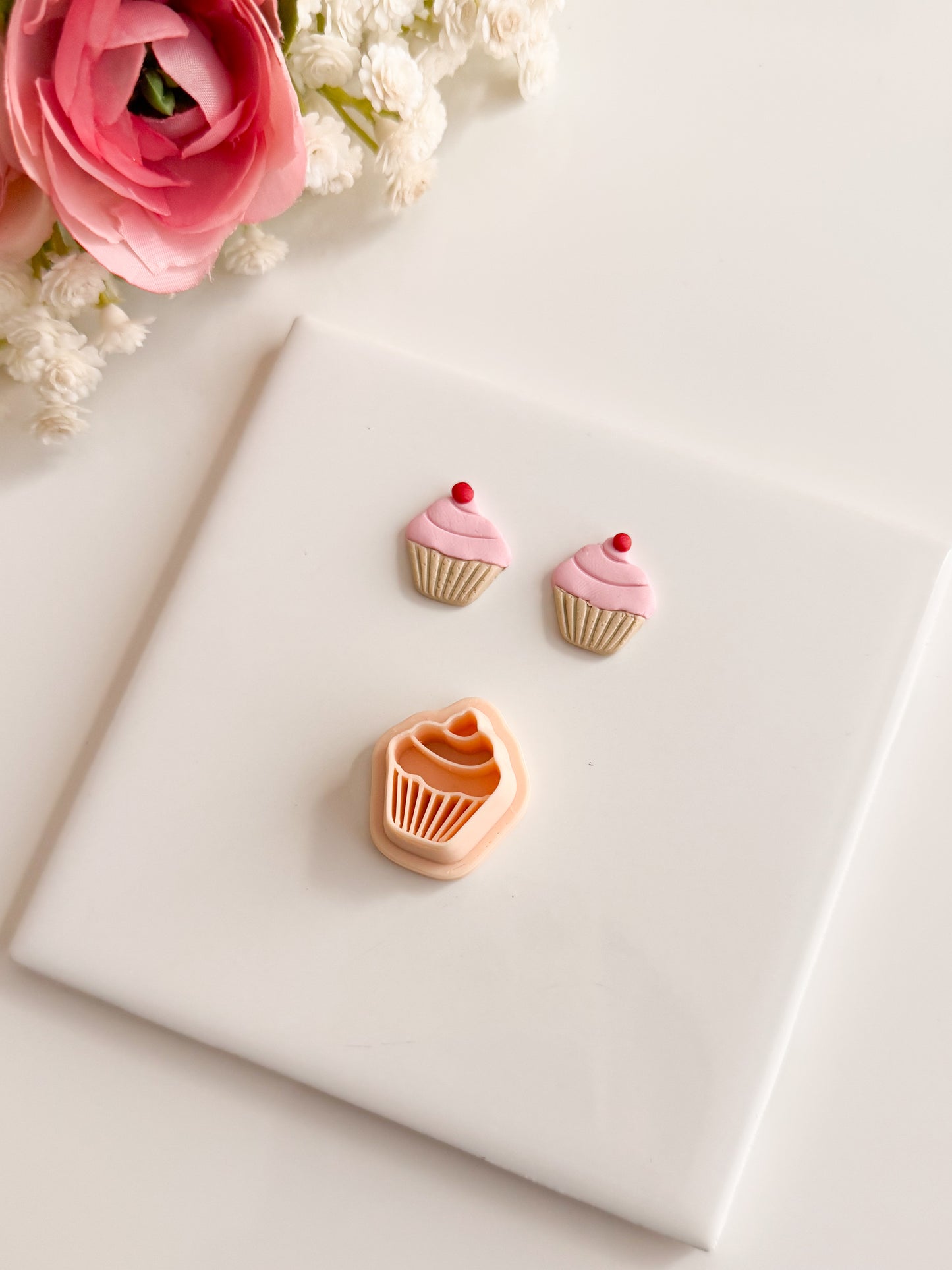 Cupcake No. 7 Clay Cutter | Cupcake No. 7 Polymer Clay Cutter for DIY Cute Earrings Food-Themed Jewelry and Handmade Fun Accessories