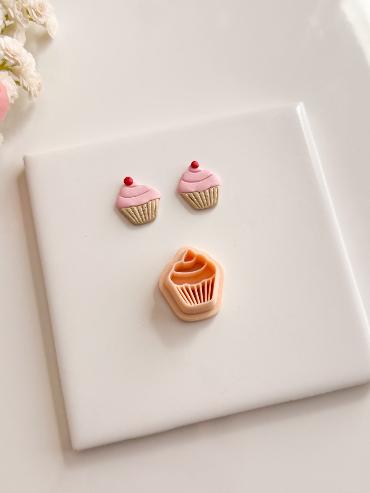 Cupcake No. 7 Clay Cutter | Cupcake No. 7 Polymer Clay Cutter for DIY Cute Earrings Food-Themed Jewelry and Handmade Fun Accessories
