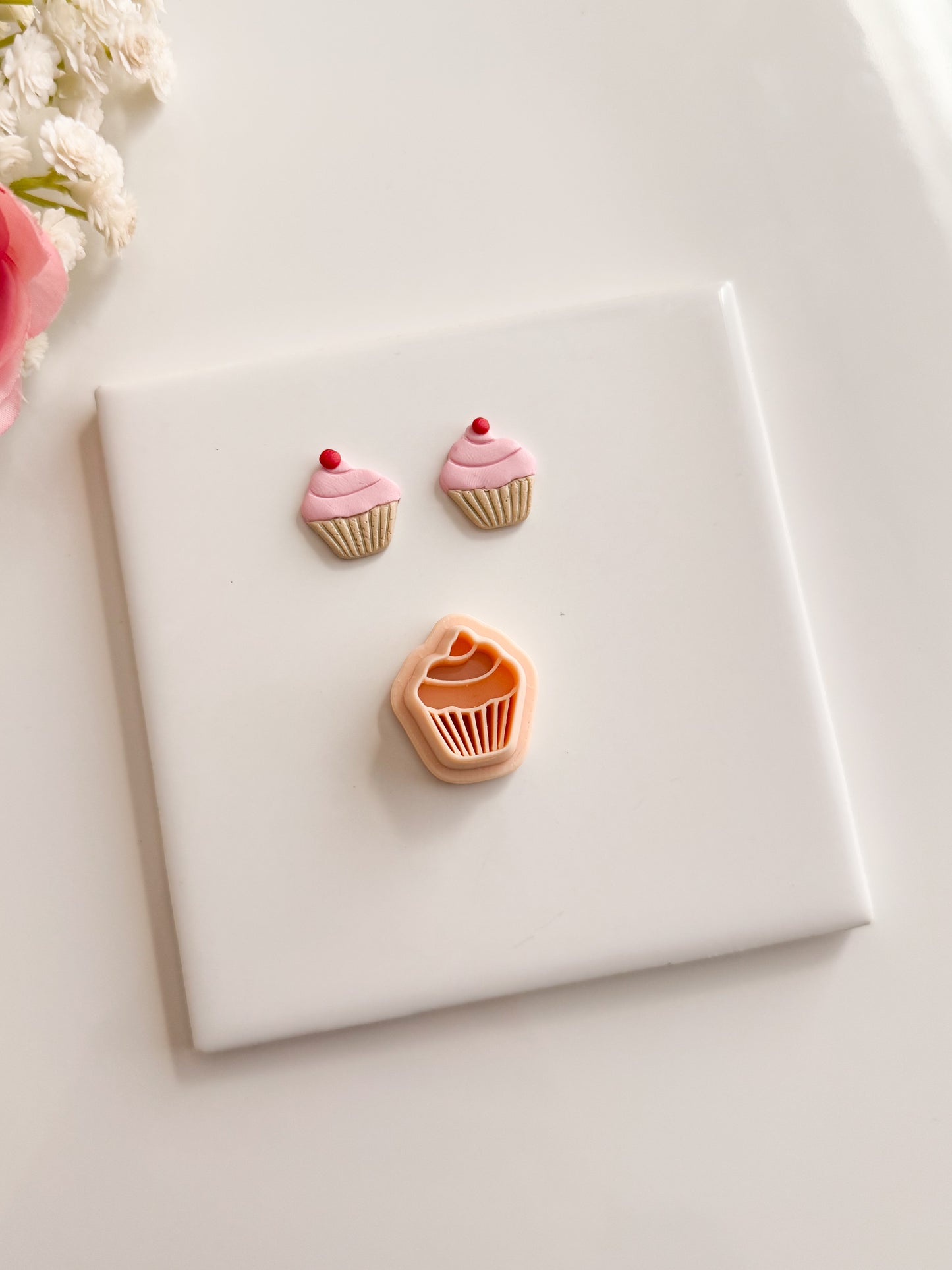 Cupcake No. 7 Clay Cutter | Cupcake No. 7 Polymer Clay Cutter for DIY Cute Earrings Food-Themed Jewelry and Handmade Fun Accessories