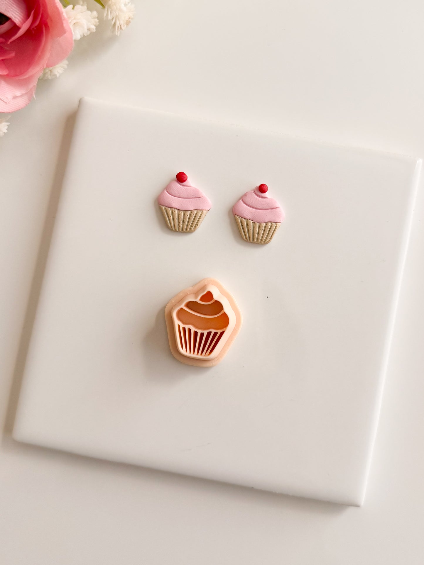 Cupcake No. 7 Clay Cutter | Cupcake No. 7 Polymer Clay Cutter for DIY Cute Earrings Food-Themed Jewelry and Handmade Fun Accessories