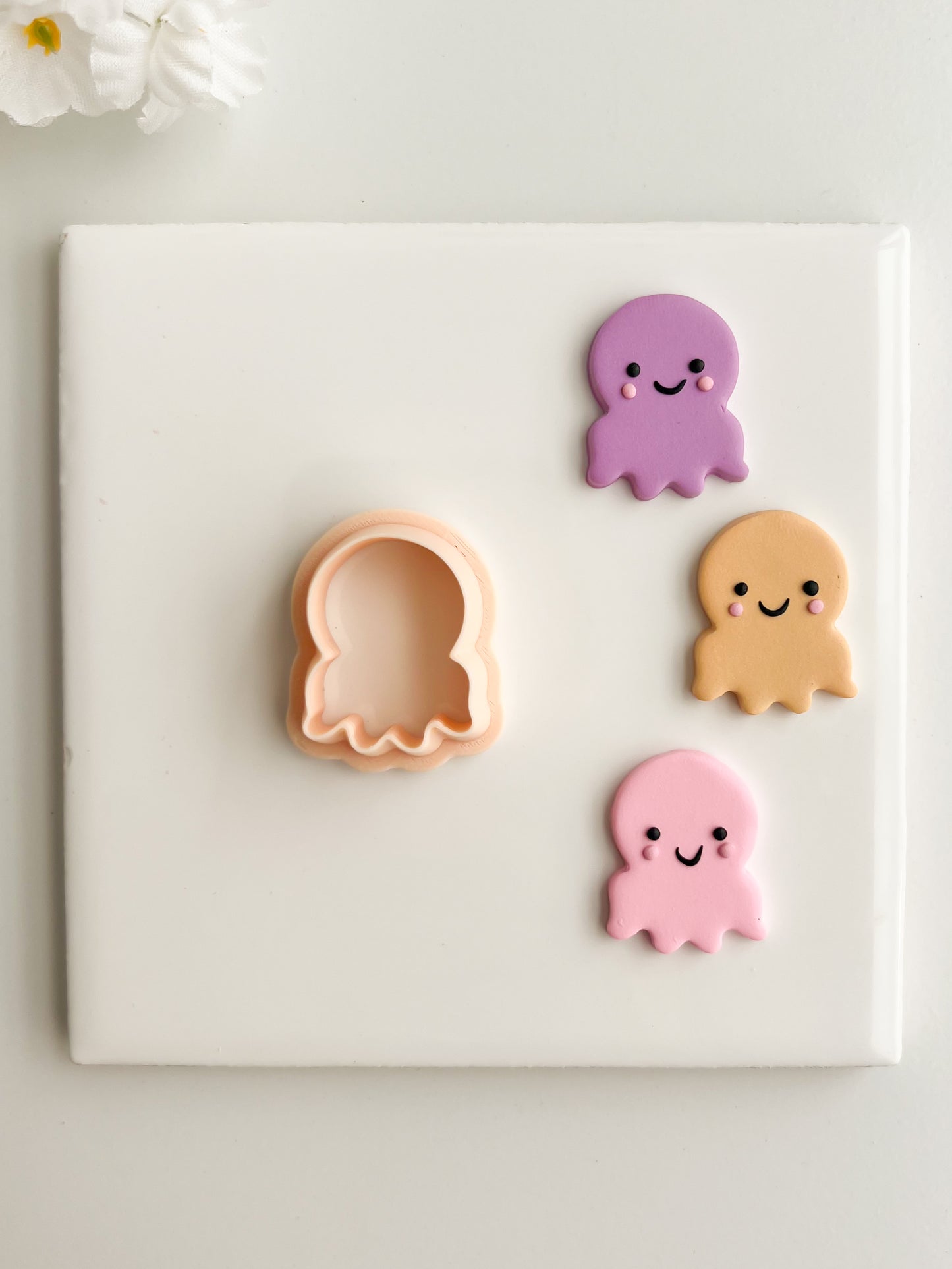 Octopus No. 2 Clay Cutter | Octopus No. 2 Polymer Clay Cutter for DIY Sea-Themed Earrings Coastal Jewelry and Handmade Ocean Accessories