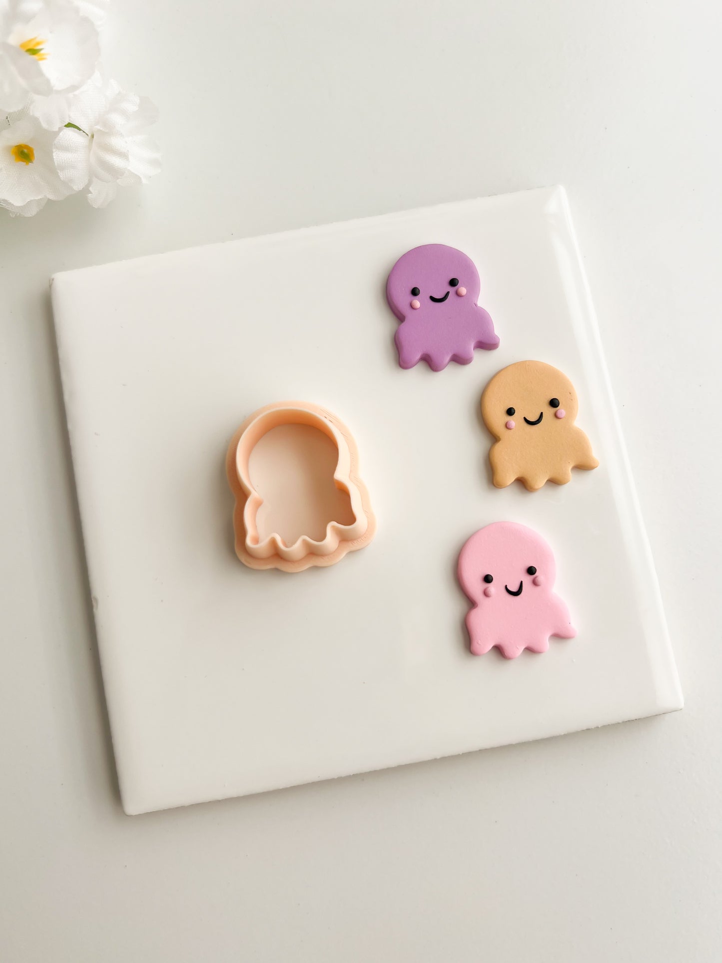 Octopus No. 2 Clay Cutter | Octopus No. 2 Polymer Clay Cutter for DIY Sea-Themed Earrings Coastal Jewelry and Handmade Ocean Accessories