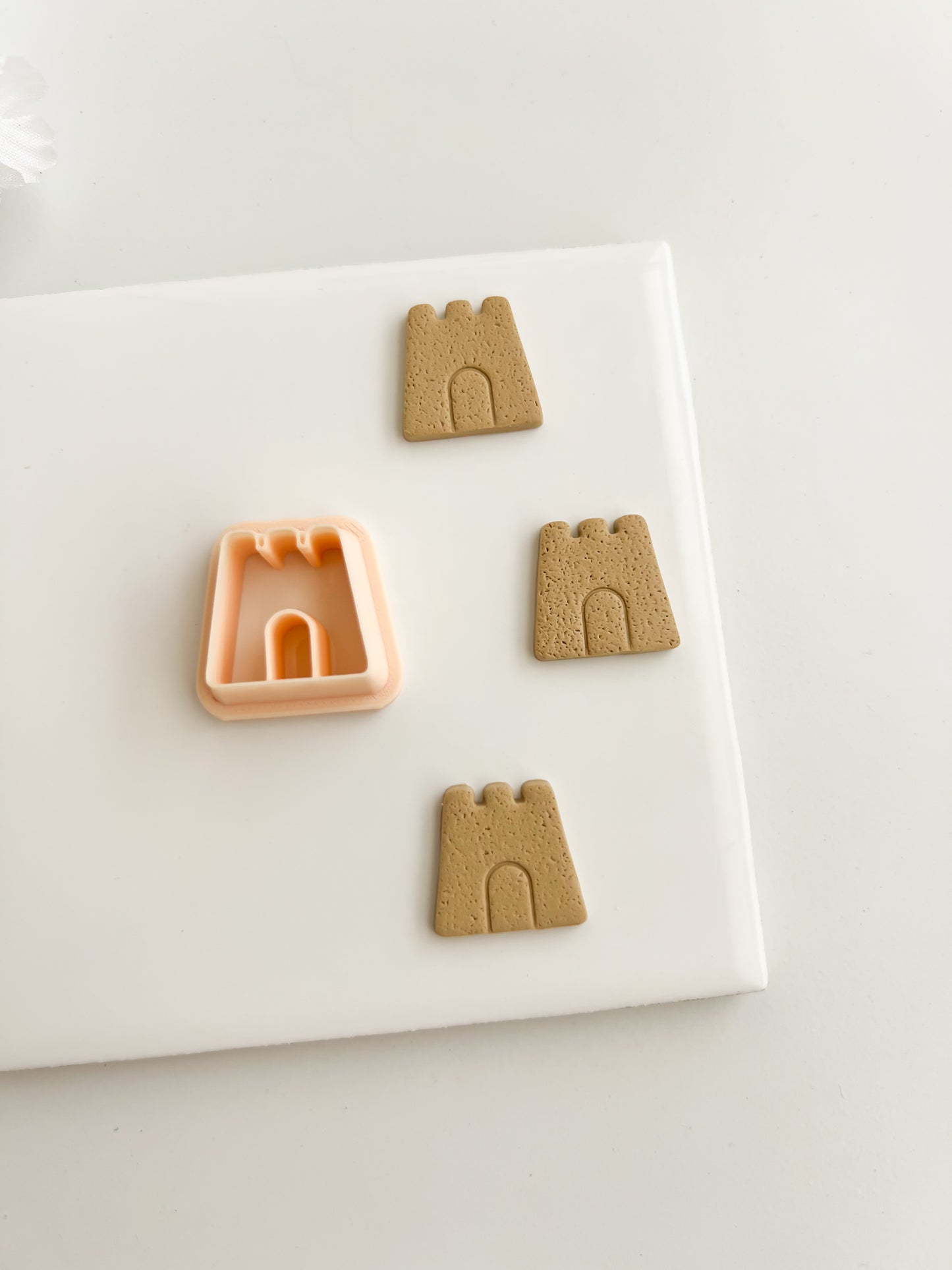 Sand Castle No. 2 Clay Cutter | Sand Castle No. 2 Polymer Clay Cutter for DIY Beach Earrings Coastal-Themed Jewelry and Handmade Summer Accessories