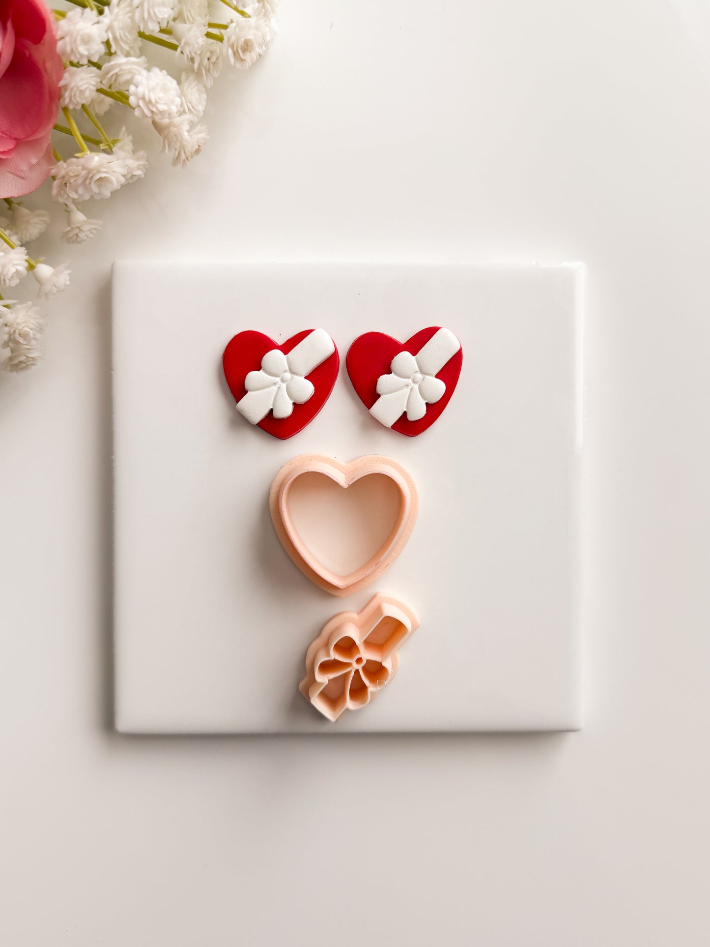 Heart Chocolate Box No. 2 Clay Cutter | Heart Chocolate Box No. 2 Polymer Clay Cutter for DIY Valentine Earrings Love-Themed Jewelry and Handmade Sweet Accessories