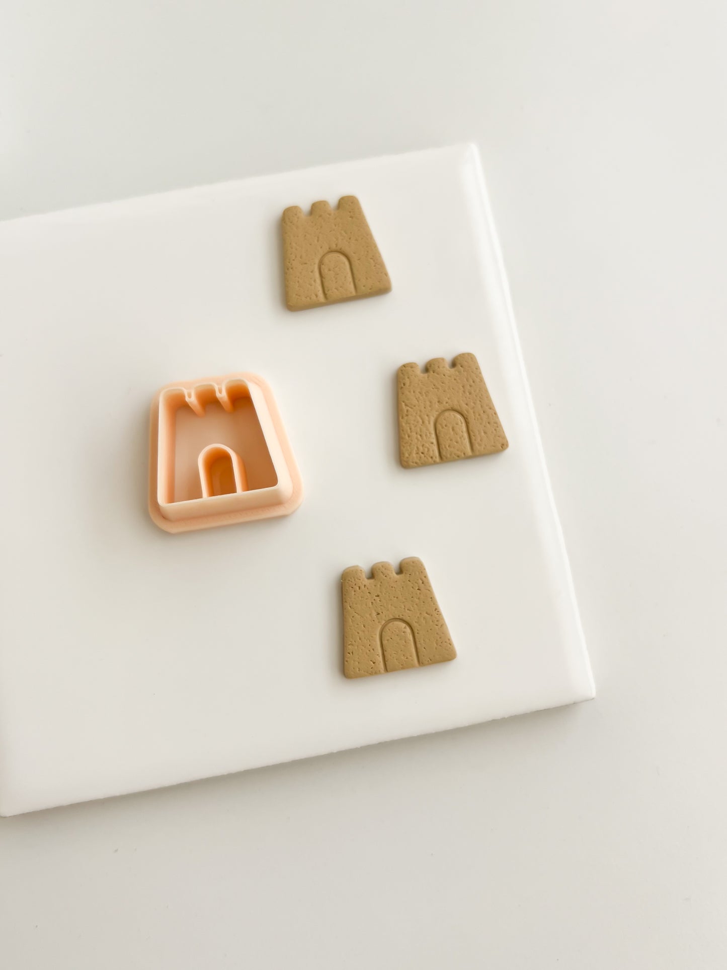 Sand Castle No. 2 Clay Cutter | Sand Castle No. 2 Polymer Clay Cutter for DIY Beach Earrings Coastal-Themed Jewelry and Handmade Summer Accessories
