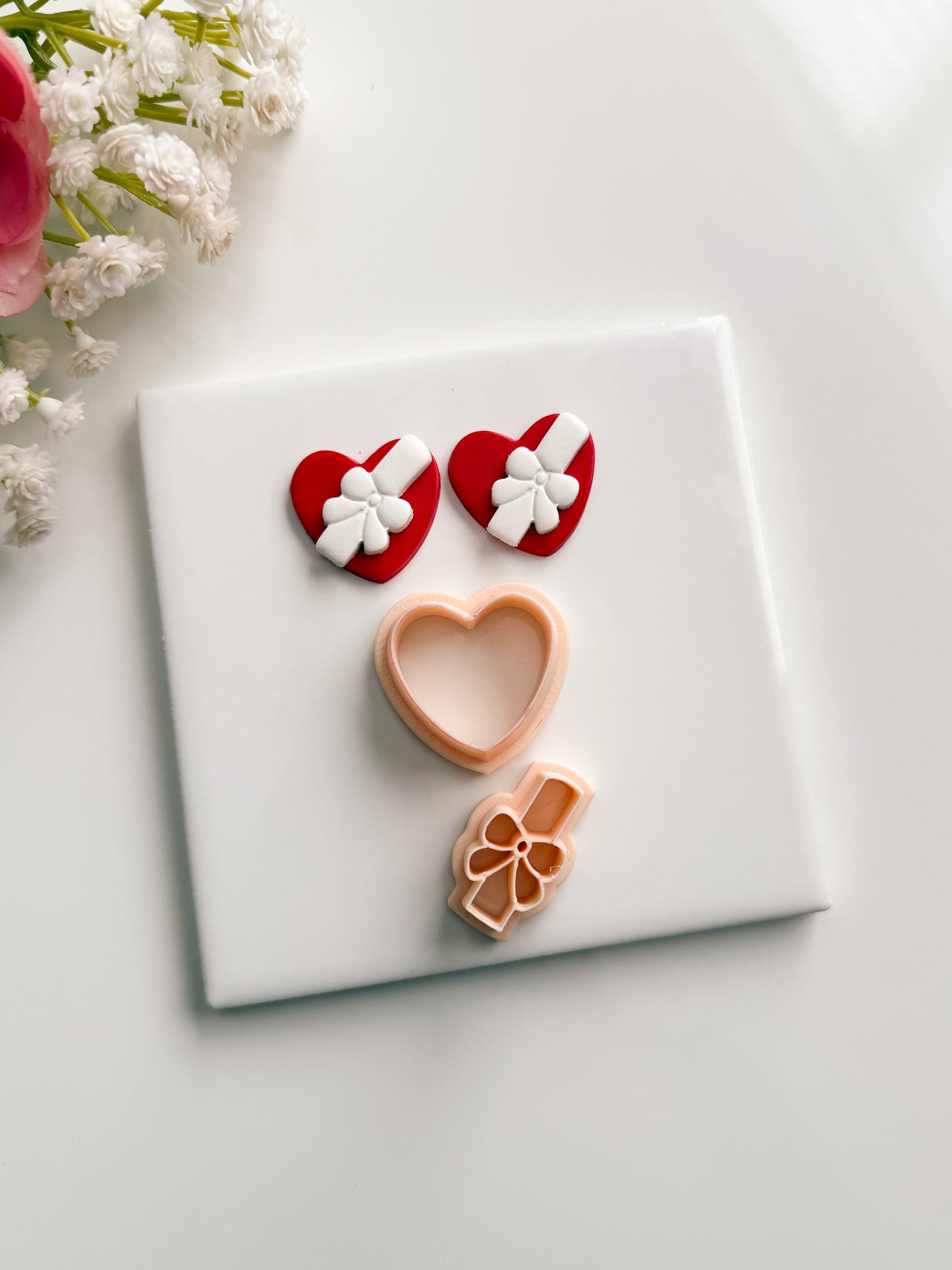Heart Chocolate Box No. 2 Clay Cutter | Heart Chocolate Box No. 2 Polymer Clay Cutter for DIY Valentine Earrings Love-Themed Jewelry and Handmade Sweet Accessories