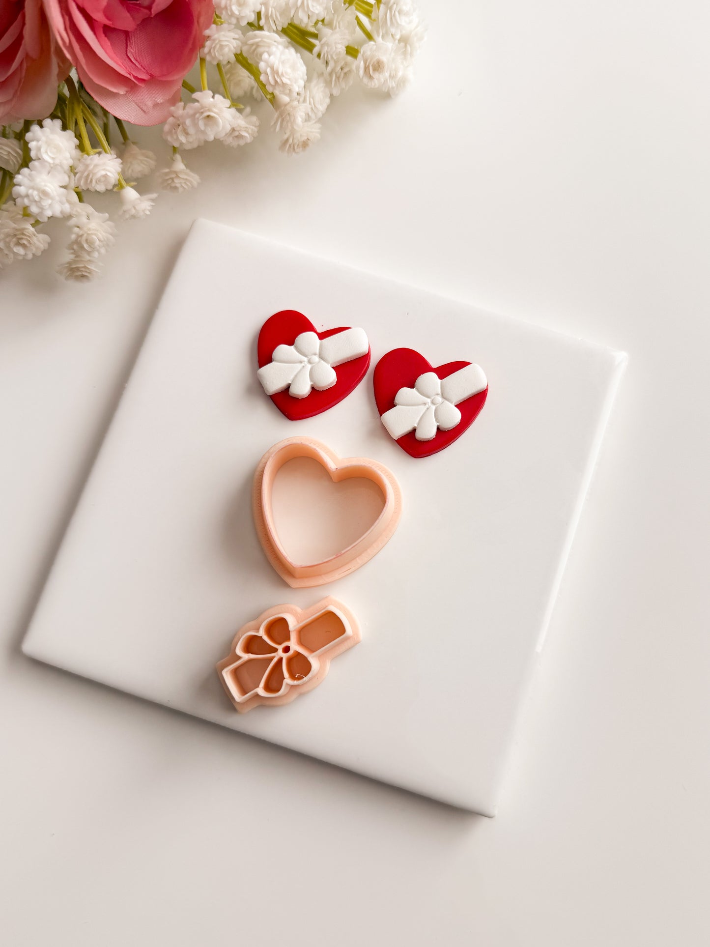 Heart Chocolate Box No. 2 Clay Cutter | Heart Chocolate Box No. 2 Polymer Clay Cutter for DIY Valentine Earrings Love-Themed Jewelry and Handmade Sweet Accessories