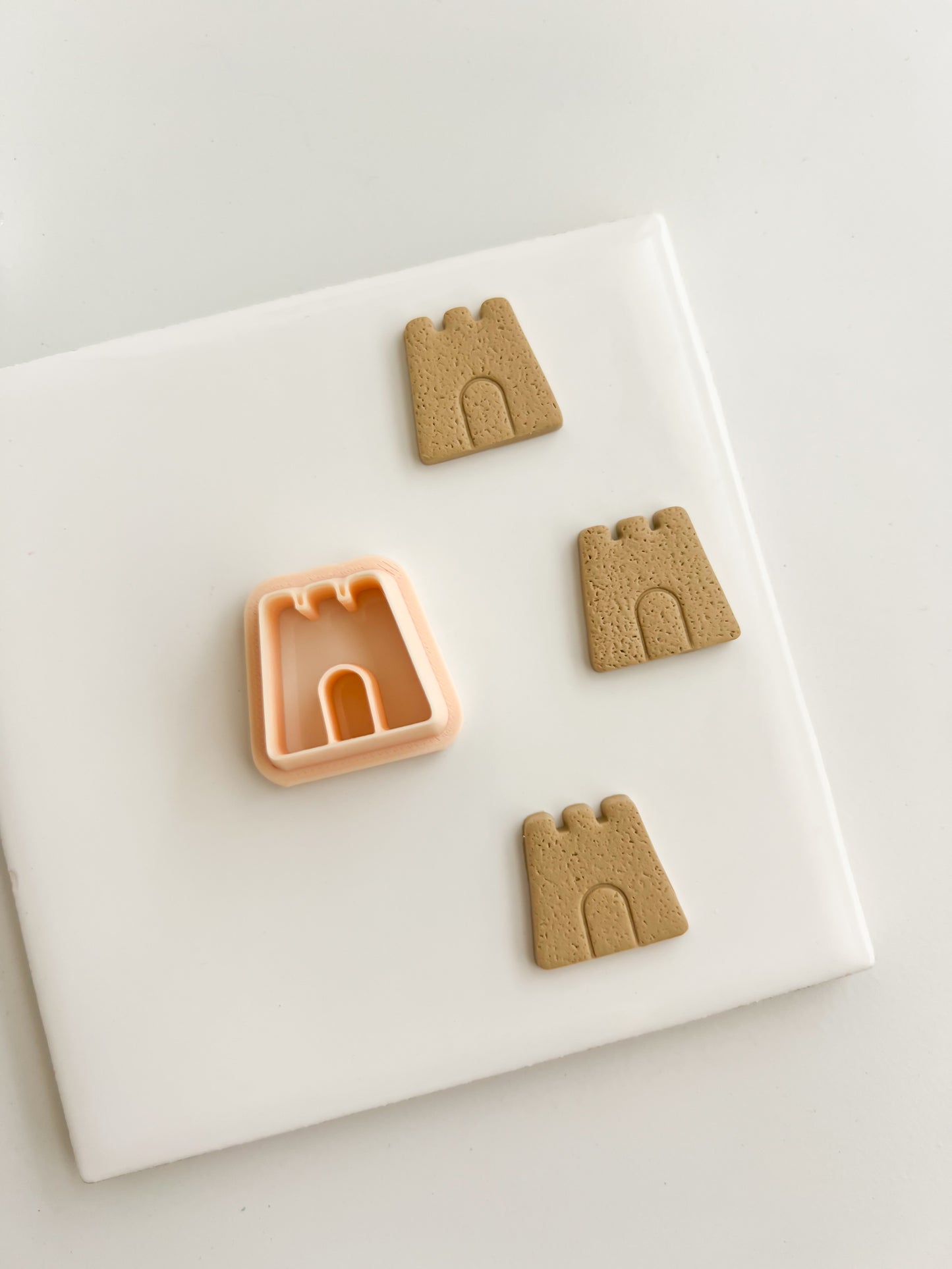 Sand Castle No. 2 Clay Cutter | Sand Castle No. 2 Polymer Clay Cutter for DIY Beach Earrings Coastal-Themed Jewelry and Handmade Summer Accessories