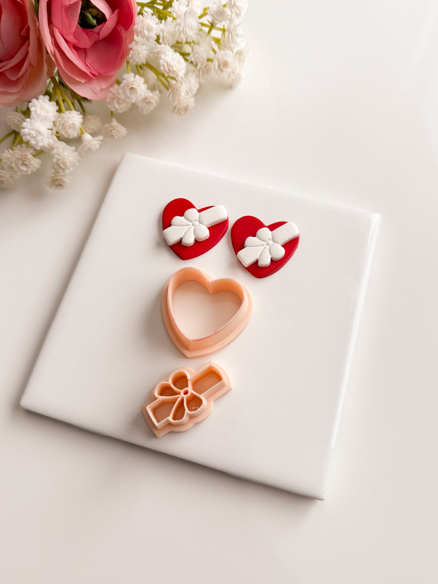 Heart Chocolate Box No. 2 Clay Cutter | Heart Chocolate Box No. 2 Polymer Clay Cutter for DIY Valentine Earrings Love-Themed Jewelry and Handmade Sweet Accessories