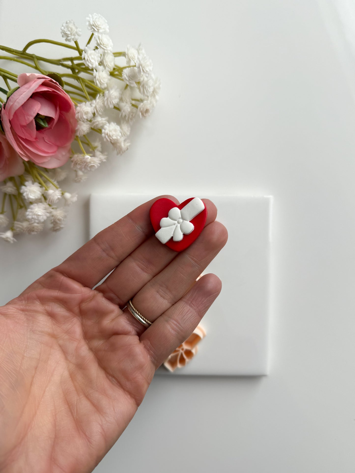 Heart Chocolate Box No. 2 Clay Cutter | Heart Chocolate Box No. 2 Polymer Clay Cutter for DIY Valentine Earrings Love-Themed Jewelry and Handmade Sweet Accessories