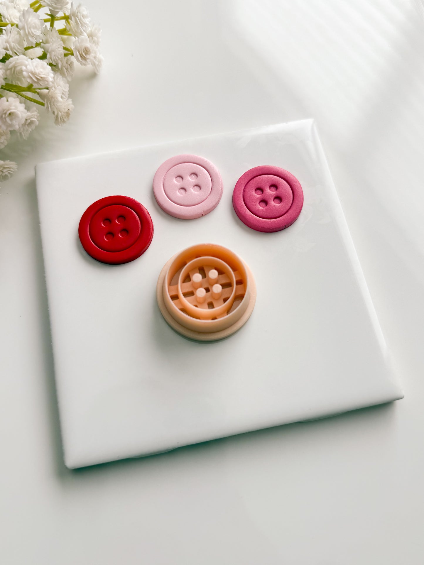 Button No. 1 Clay Cutter | Button No. 1 Polymer Clay Cutter for DIY Fashion Earrings Sewing-Themed Jewelry and Handmade Cute Accessories