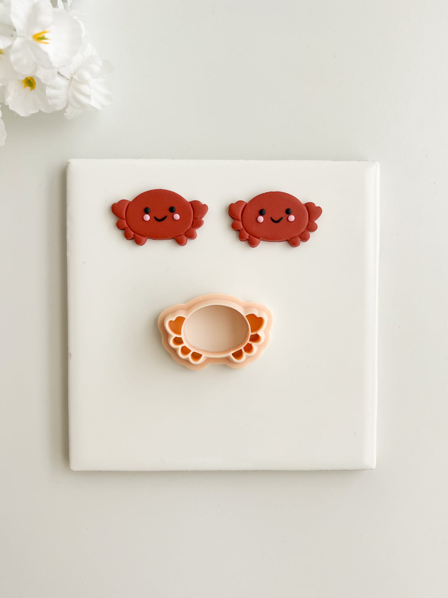 Crab No. 2 Clay Cutter | Crab No. 2 Polymer Clay Cutter for DIY Coastal Earrings Sea-Themed Jewelry and Handmade Summer Accessories