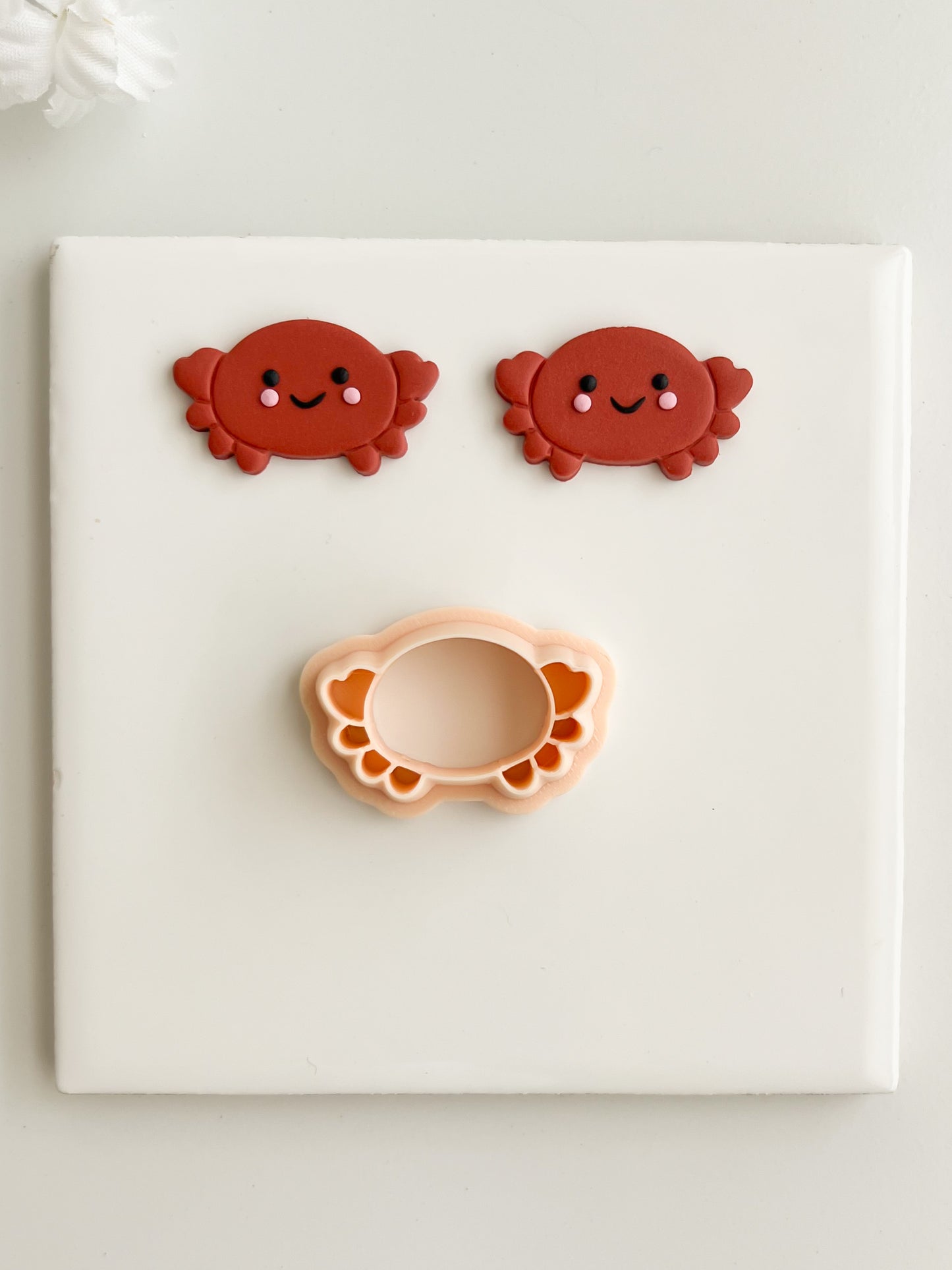 Crab No. 2 Clay Cutter | Crab No. 2 Polymer Clay Cutter for DIY Coastal Earrings Sea-Themed Jewelry and Handmade Summer Accessories