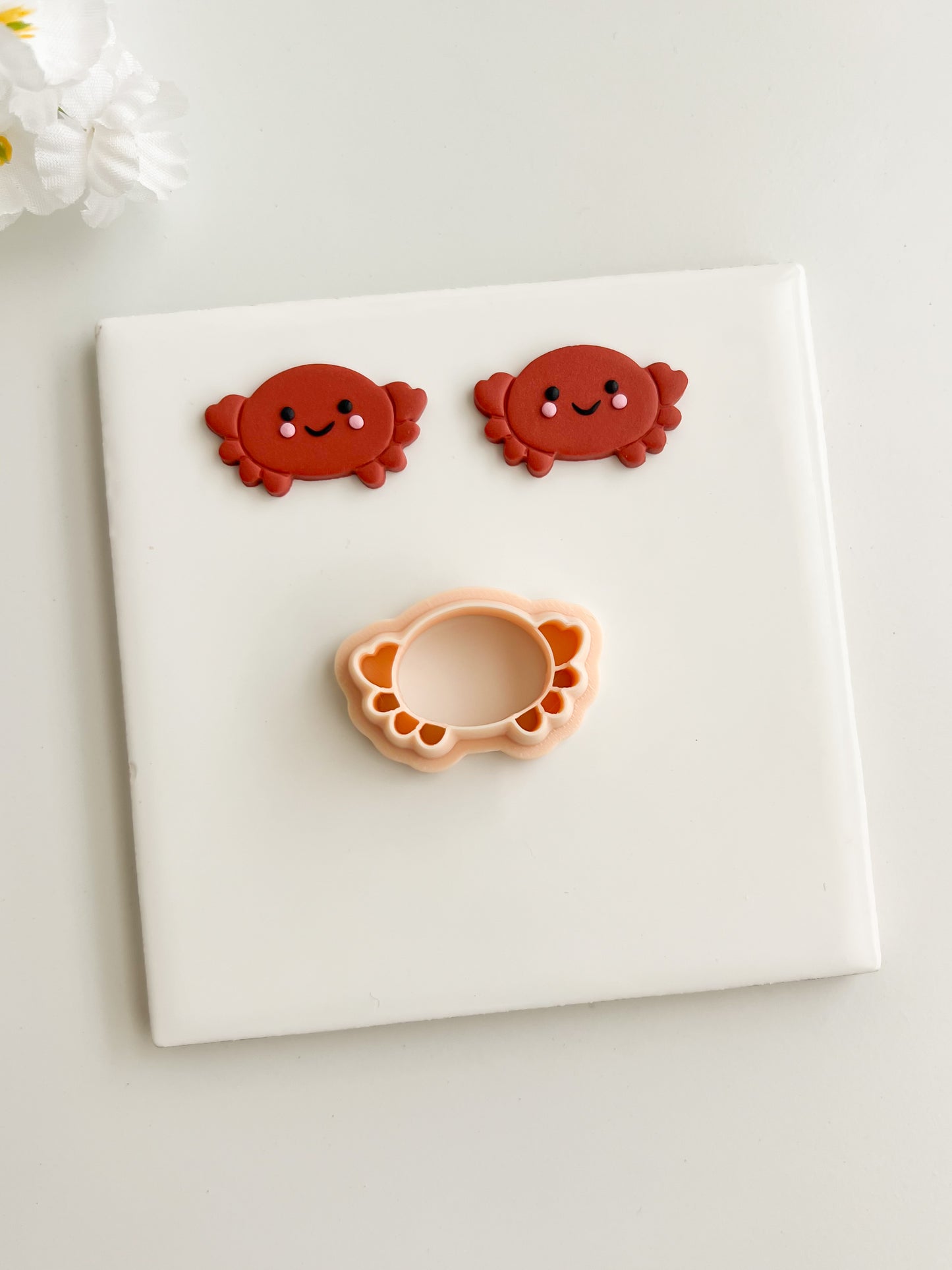 Crab No. 2 Clay Cutter | Crab No. 2 Polymer Clay Cutter for DIY Coastal Earrings Sea-Themed Jewelry and Handmade Summer Accessories
